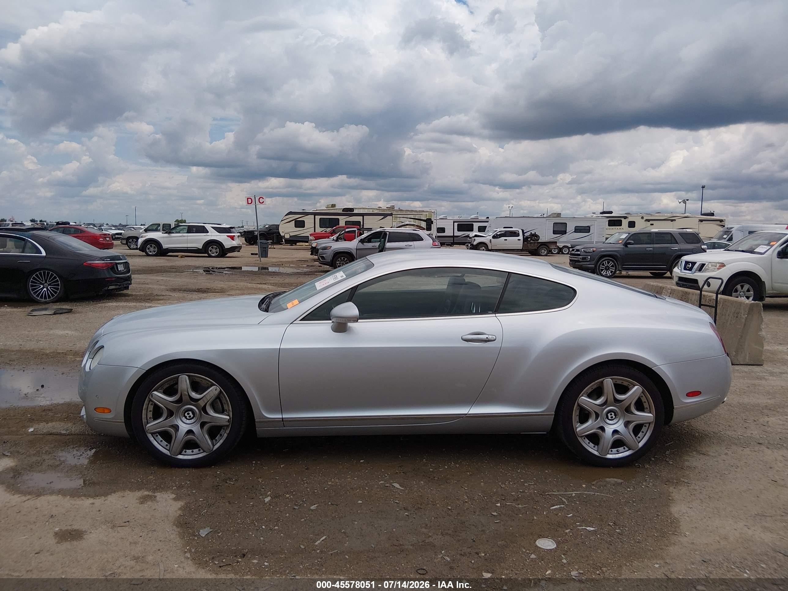2006 Bentley Continental Gt   Silver vin: SCBCR63WX6C038108