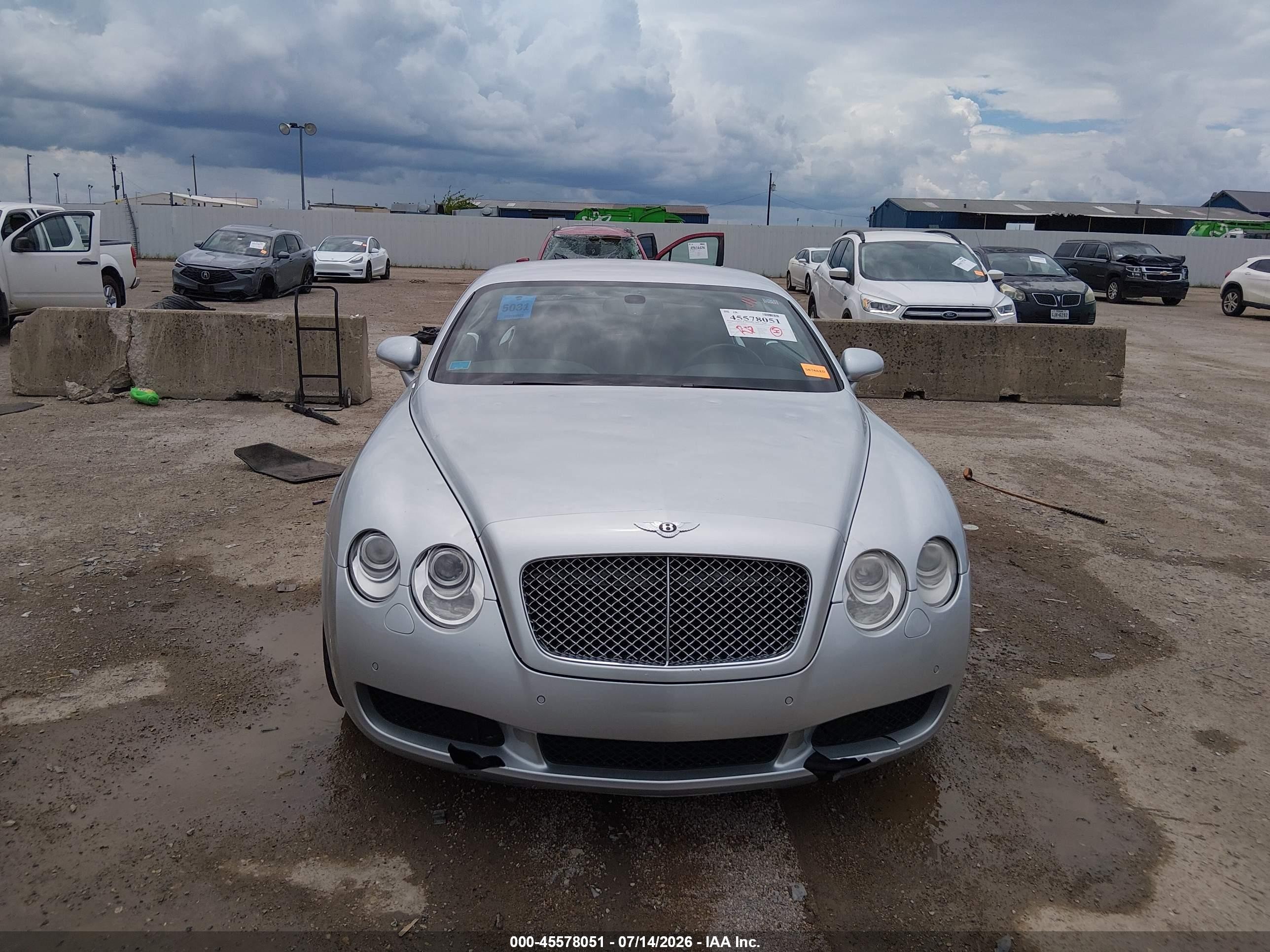 2006 Bentley Continental Gt   Silver vin: SCBCR63WX6C038108