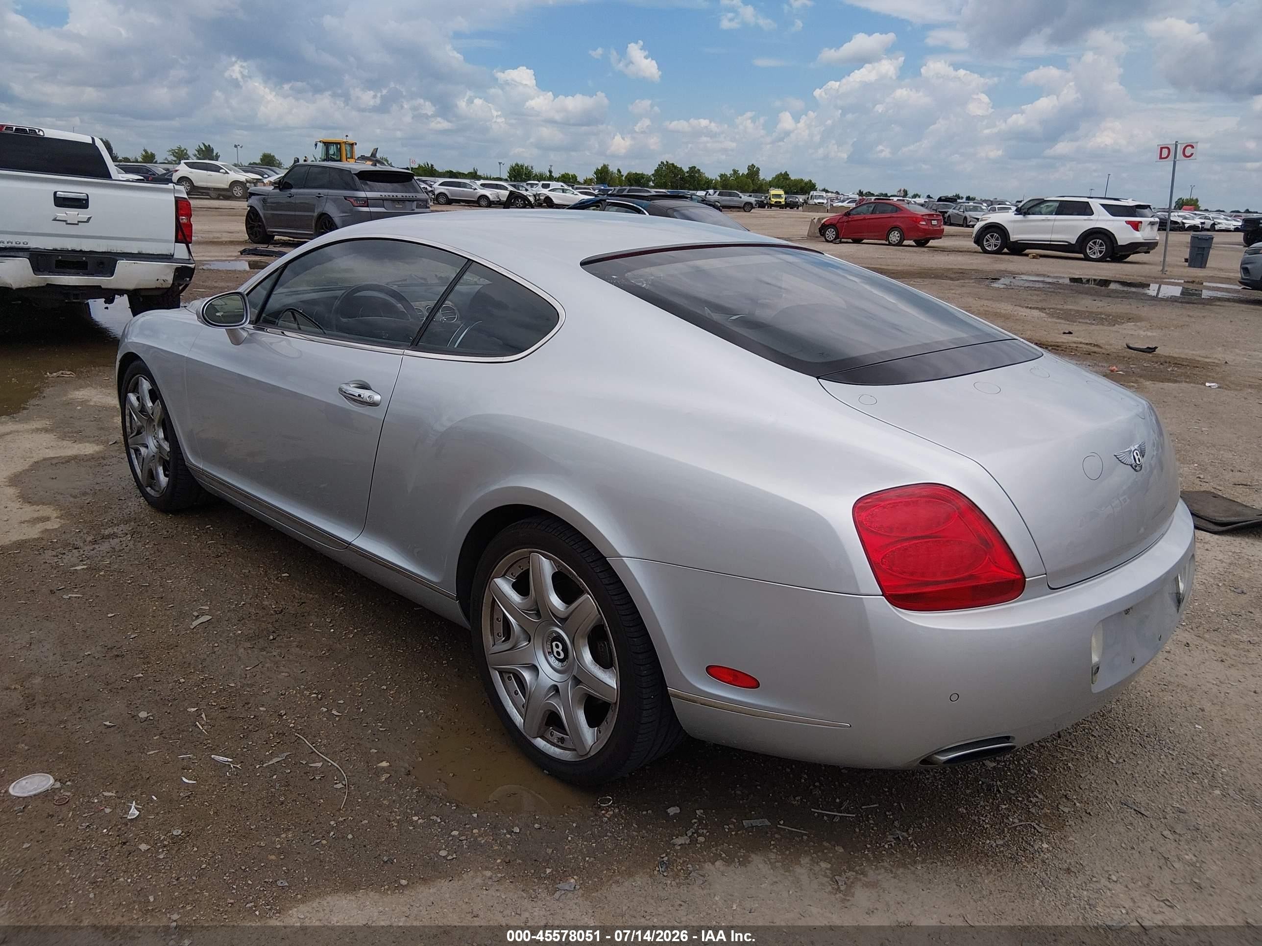 2006 Bentley Continental Gt   Silver vin: SCBCR63WX6C038108