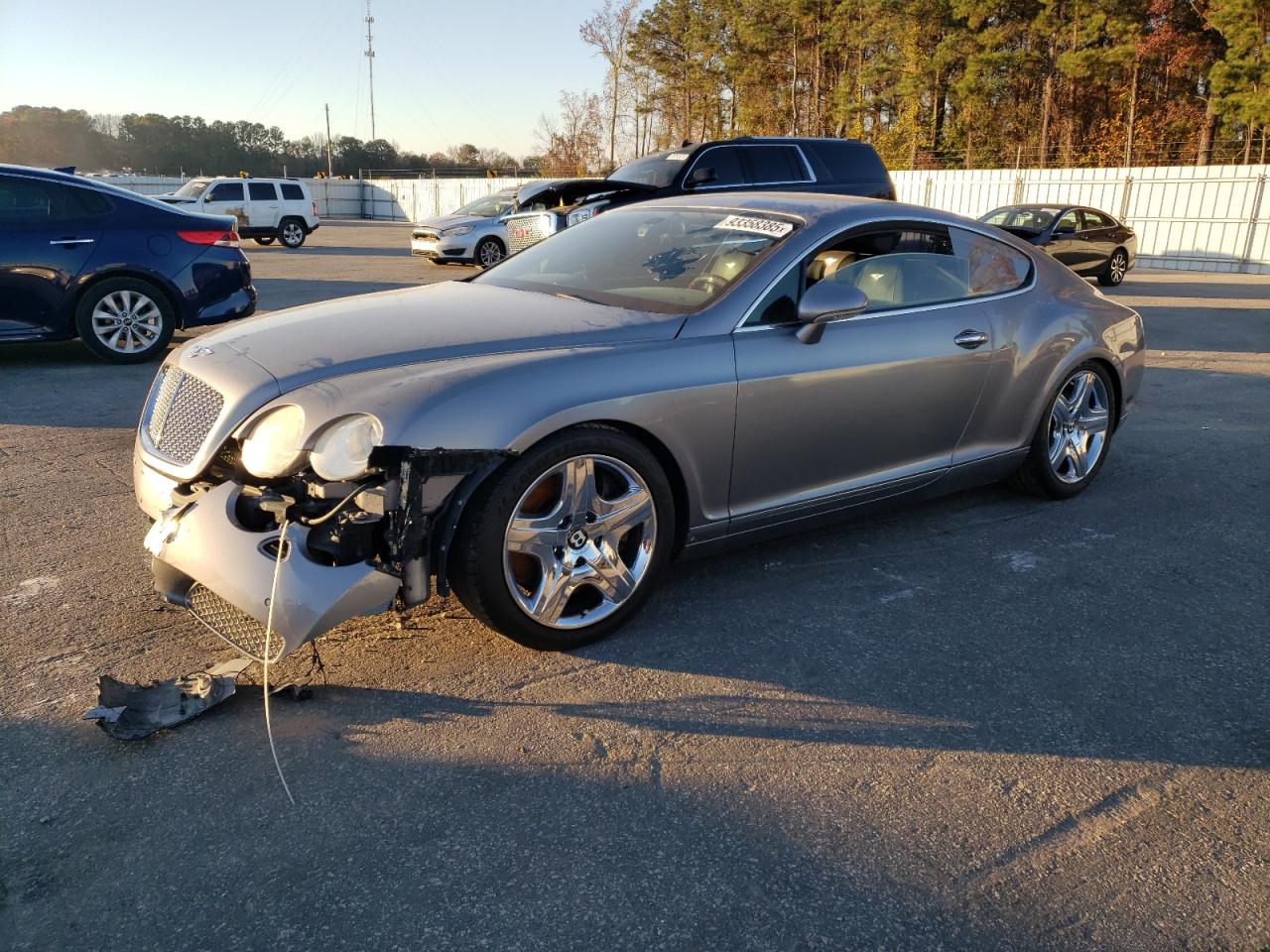 2007 Bentley Continental Gt Gray vin: SCBCR73W17C050929