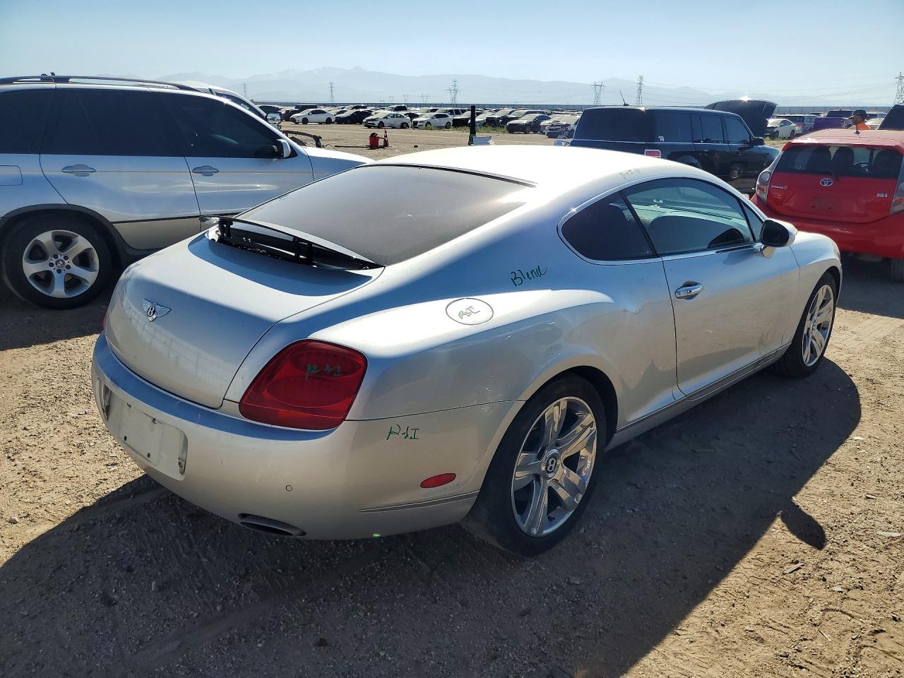2007 Bentley Continental Gt Silver vin: SCBCR73W67C050411