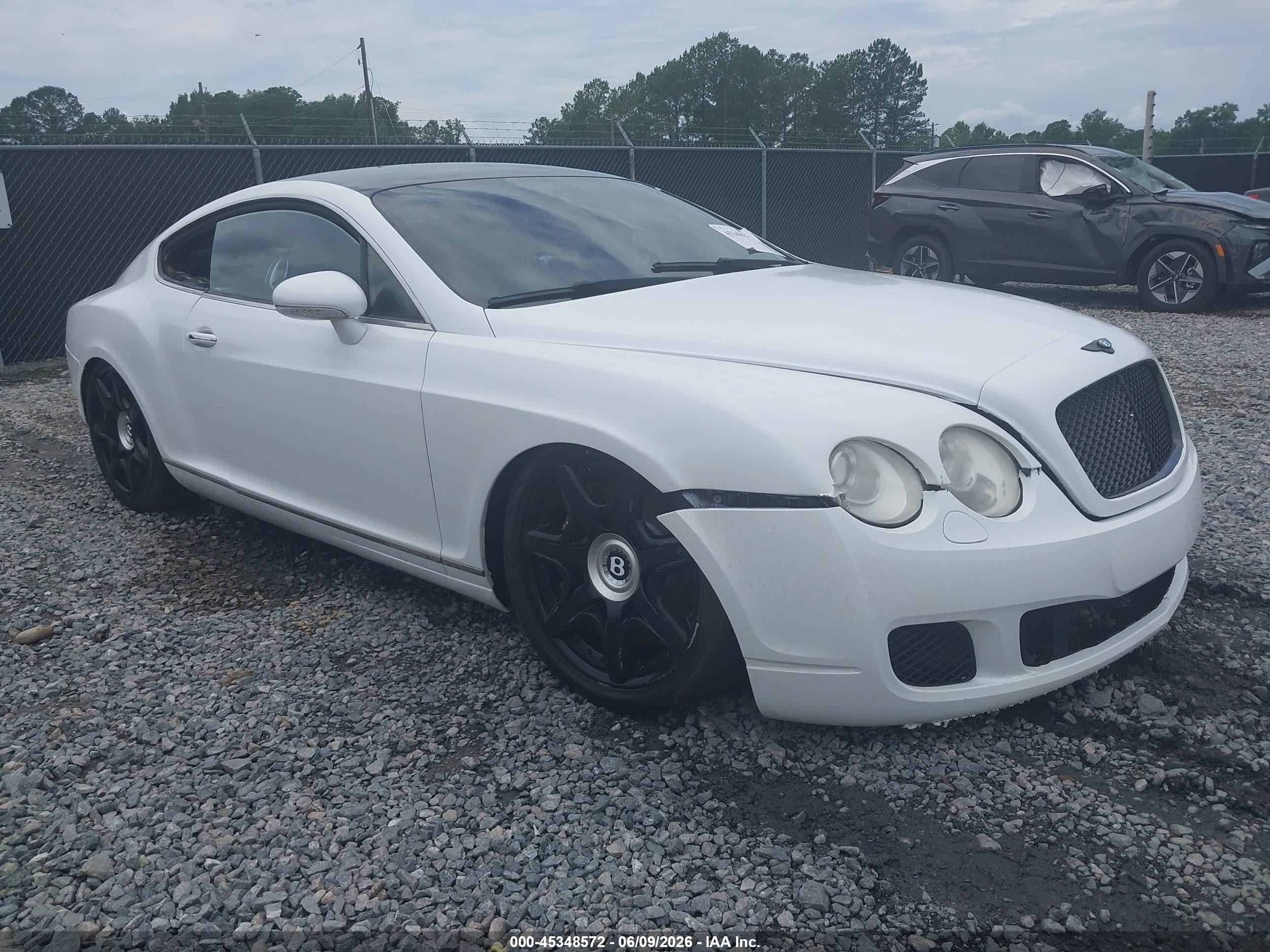 2007 Bentley Continental Gt White vin: SCBCR73W77C040583