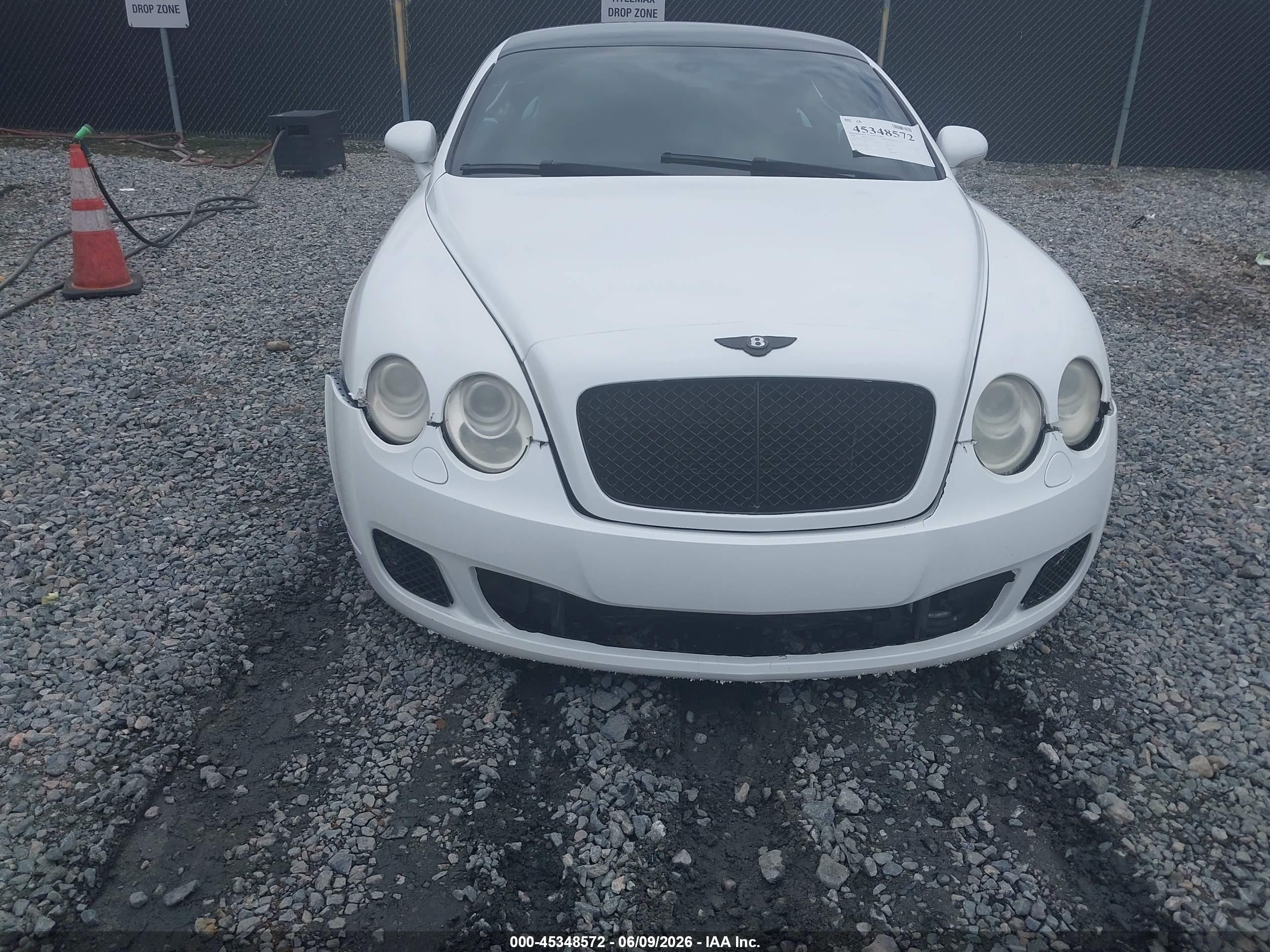2007 Bentley Continental Gt   White vin: SCBCR73W77C040583