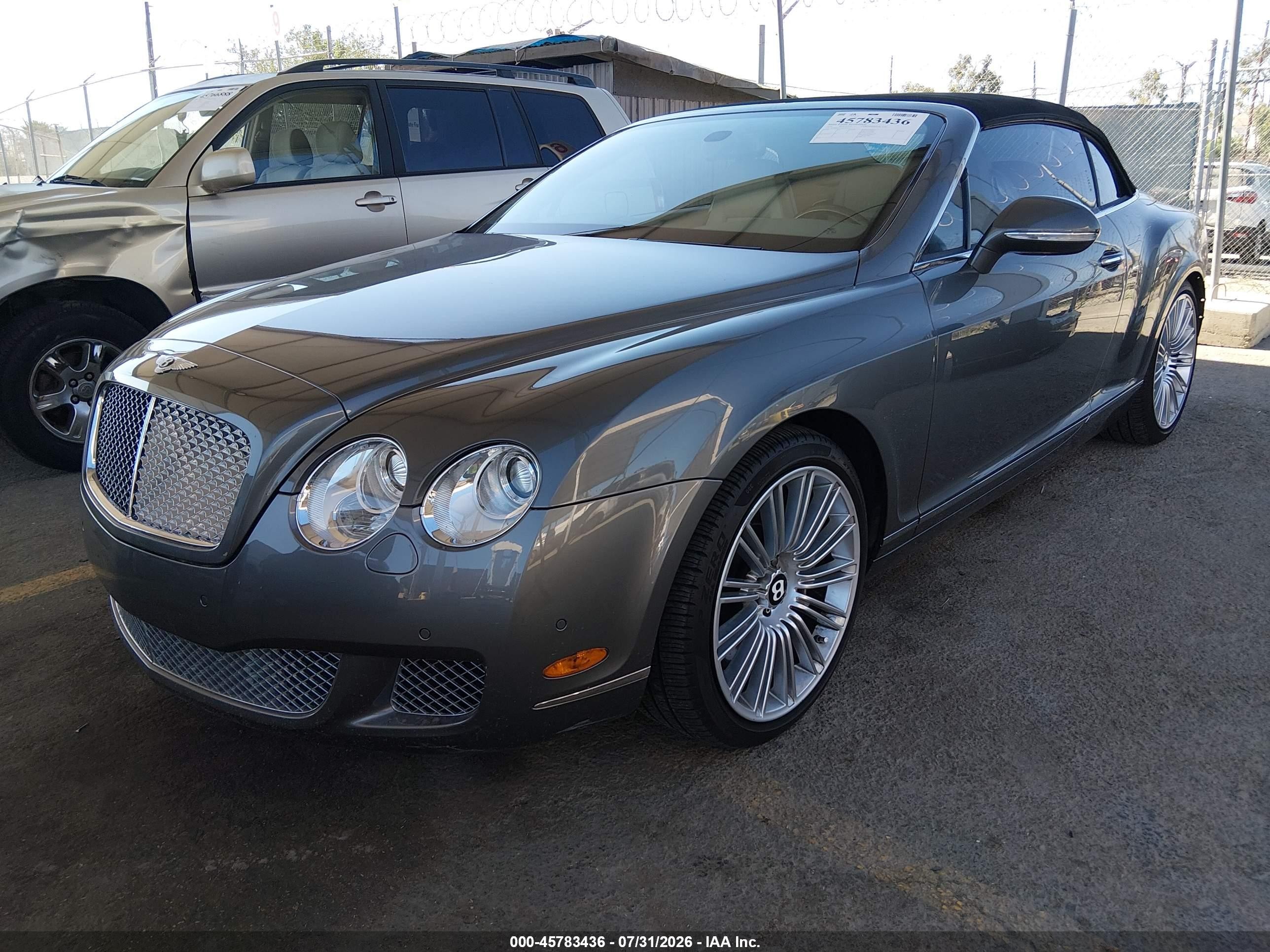 2010 Bentley Continental Gtc Speed Серый vin: SCBDP3ZA2AC062531