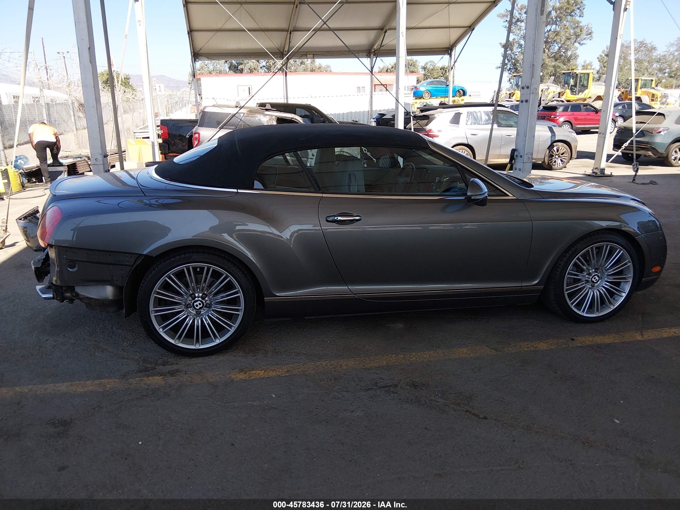 2010 Bentley Continental Gtc Speed Серый vin: SCBDP3ZA2AC062531