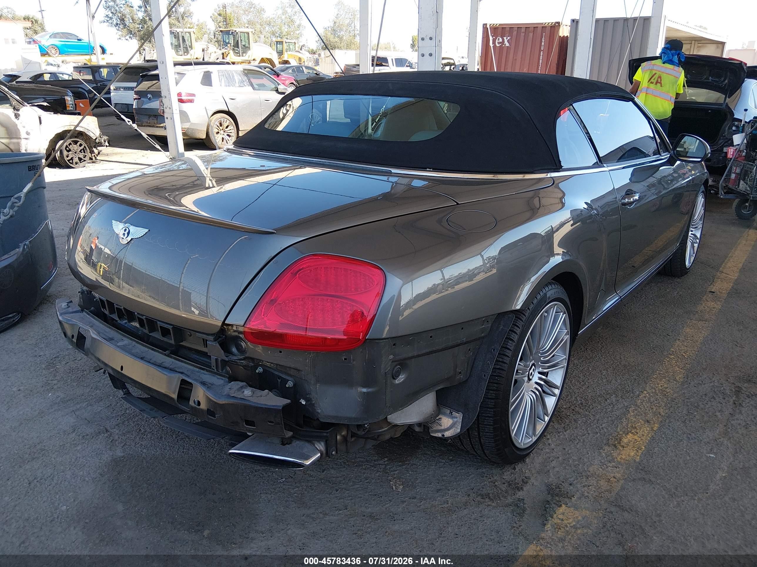 2010 Bentley Continental Gtc Speed Серый vin: SCBDP3ZA2AC062531