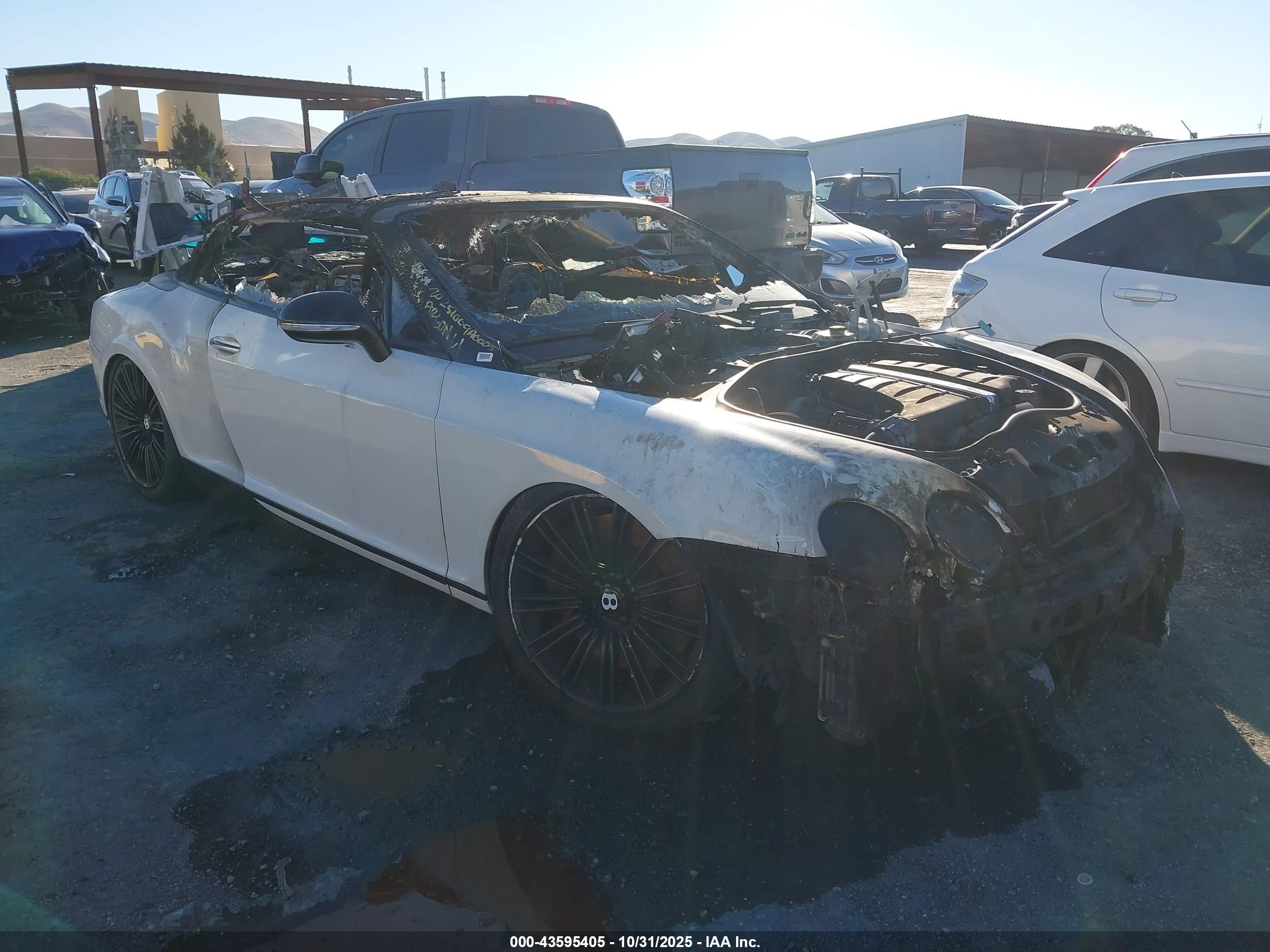 2010 Bentley Continental Gtc Speed White vin: SCBDP3ZA2AC062657