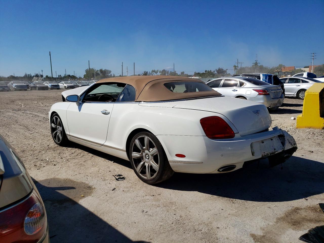 2008 Bentley Continental Gtc White vin: SCBDR33W08C053058