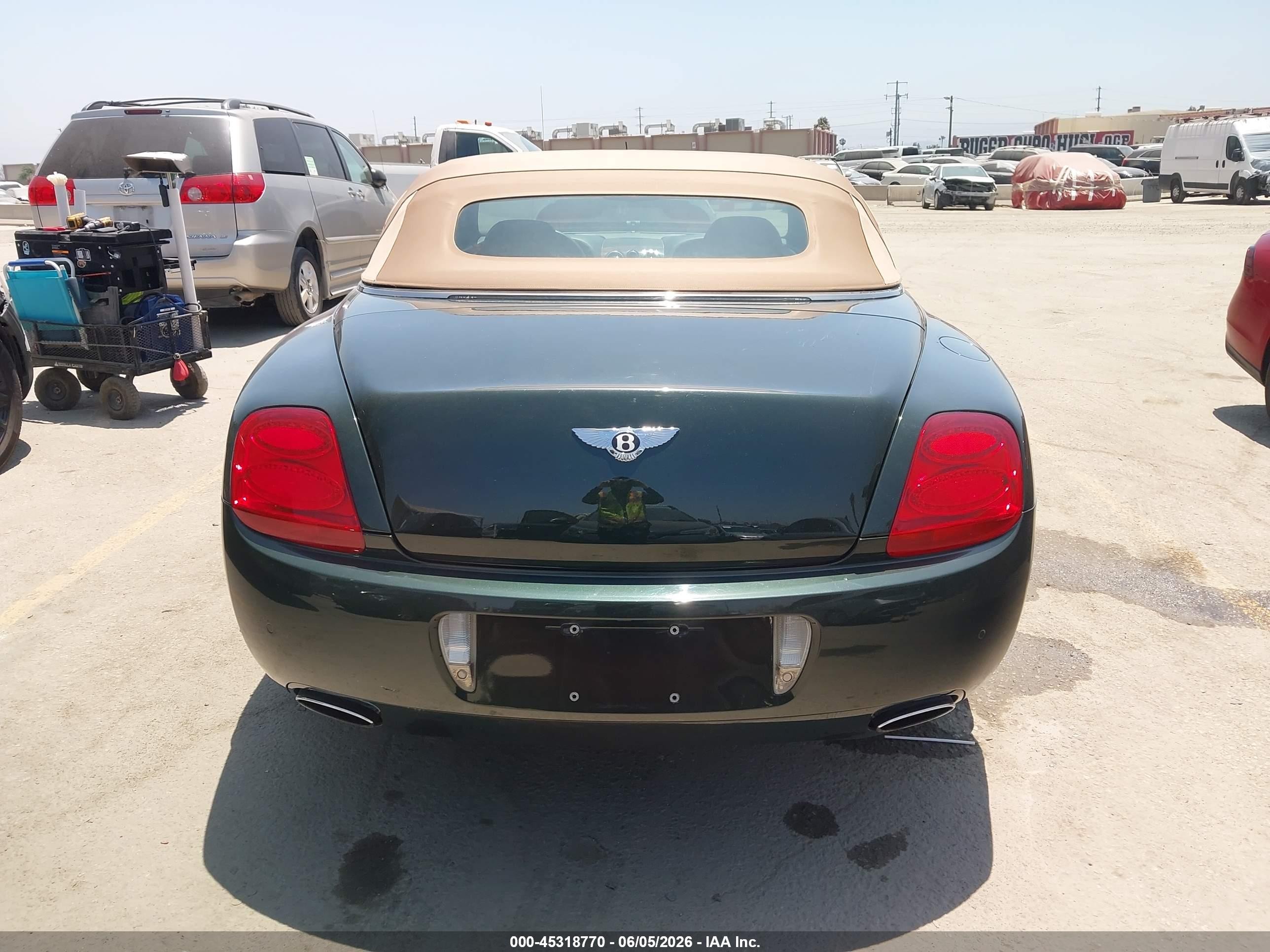 2008 Bentley Continental Gtc Зеленый vin: SCBDR33W68C057826