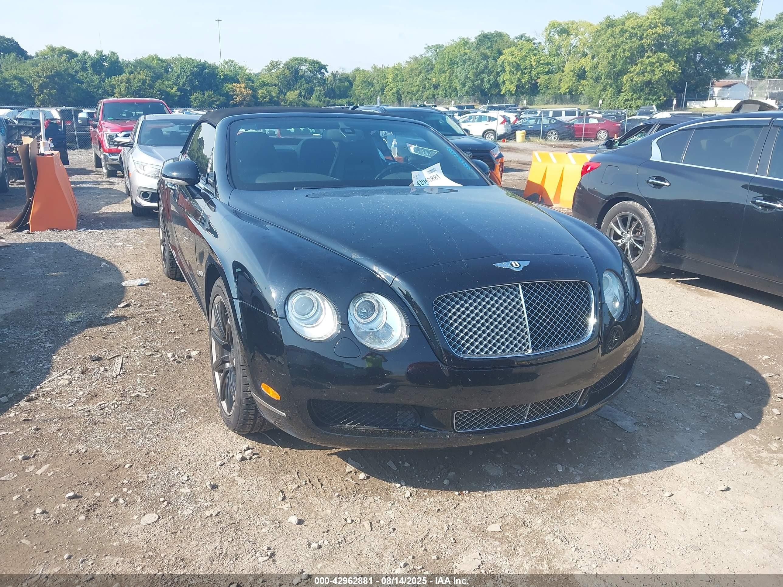 2008 Bentley Continental Gtc   Черный vin: SCBDR33W78C055423