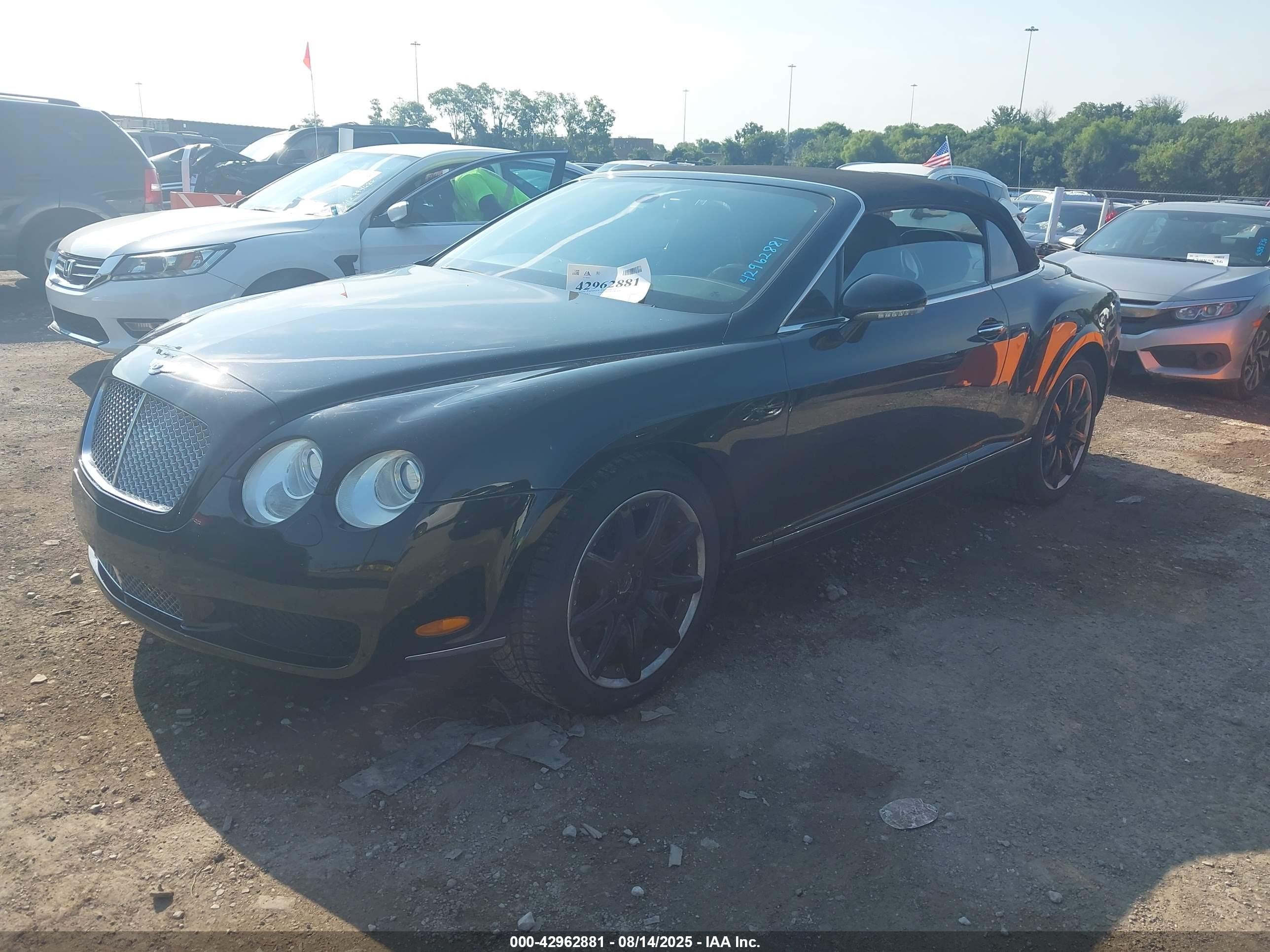 2008 Bentley Continental Gtc   Черный vin: SCBDR33W78C055423