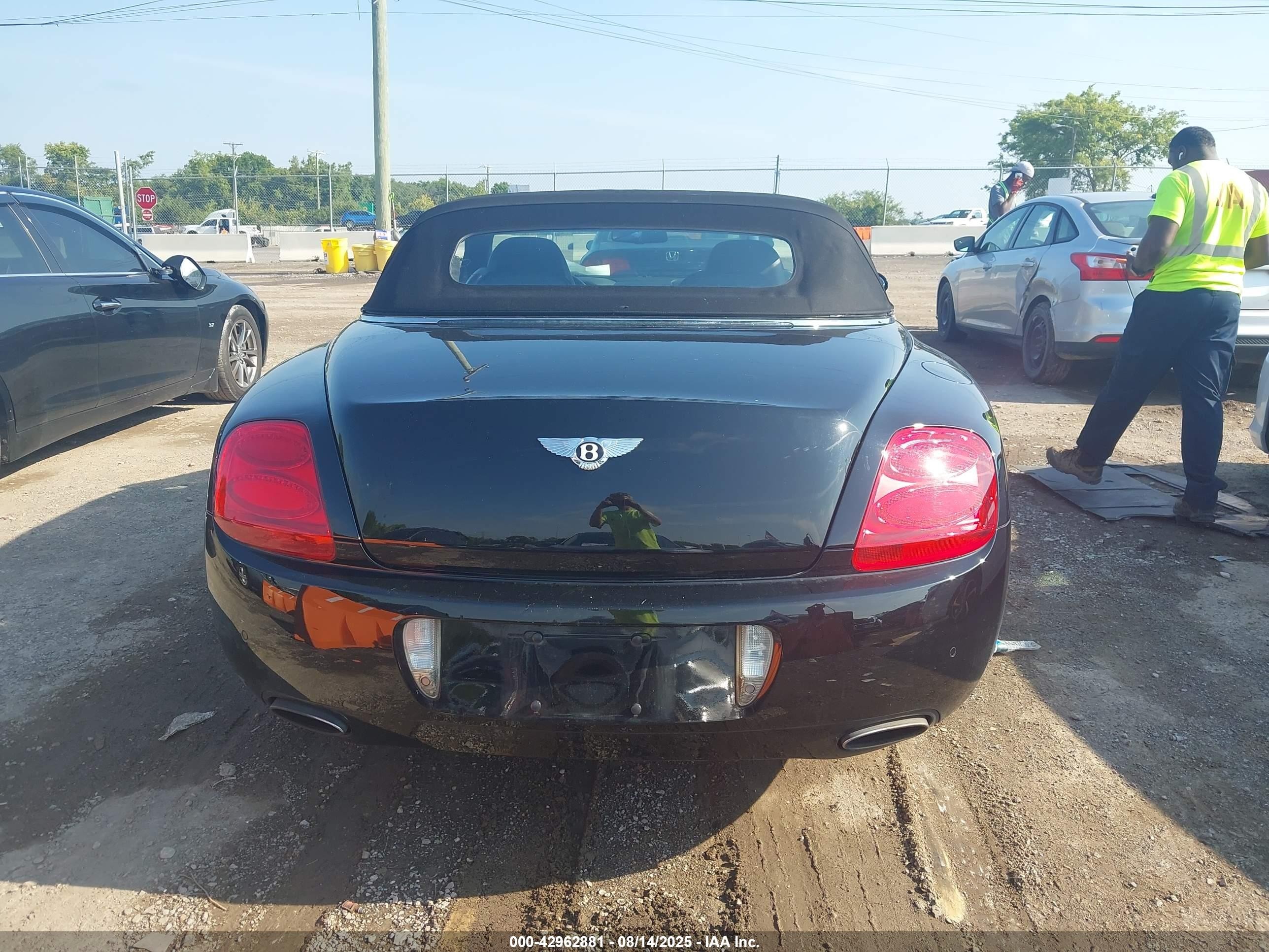 2008 Bentley Continental Gtc   Черный vin: SCBDR33W78C055423