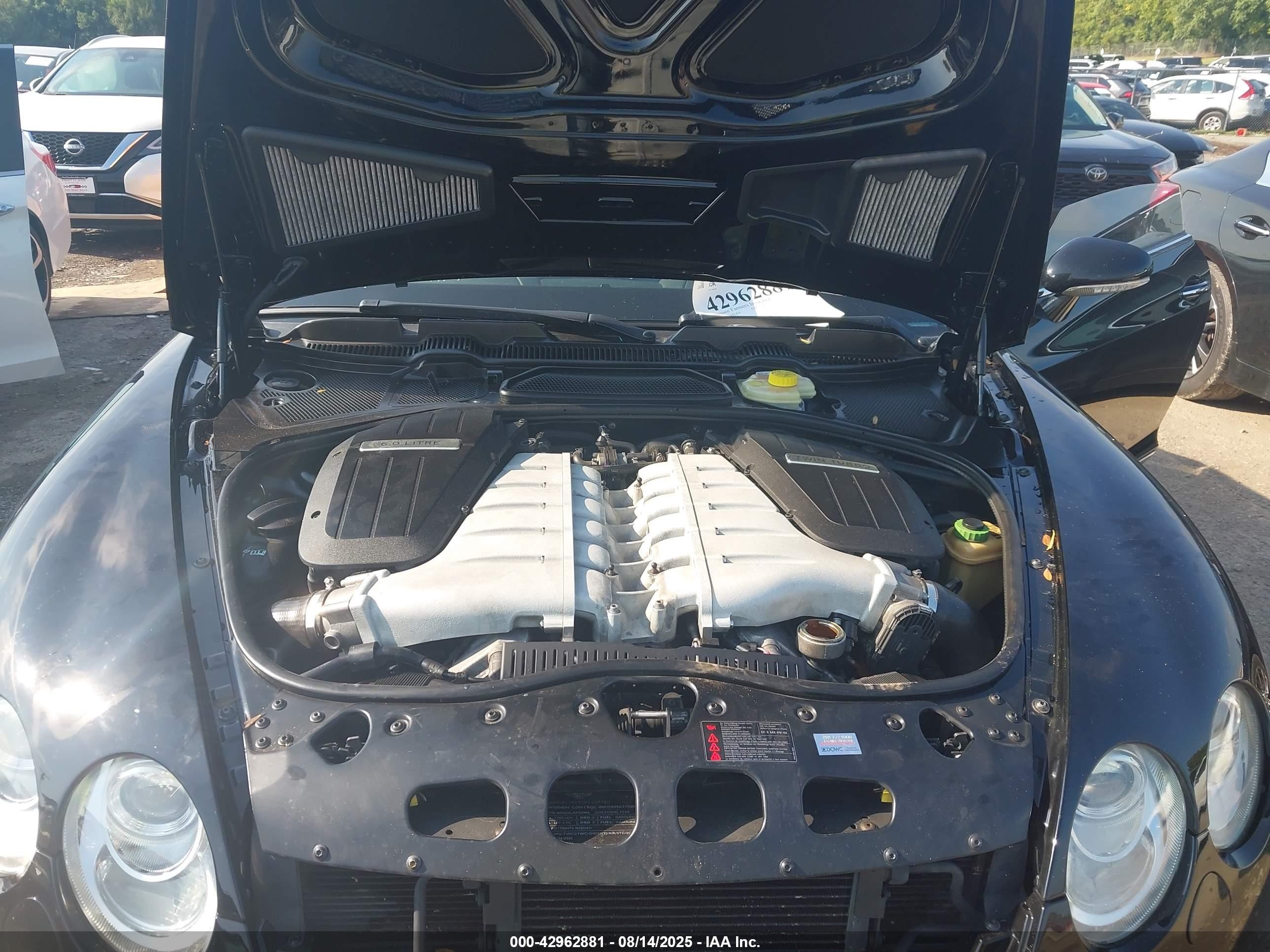 2008 Bentley Continental Gtc   Черный vin: SCBDR33W78C055423
