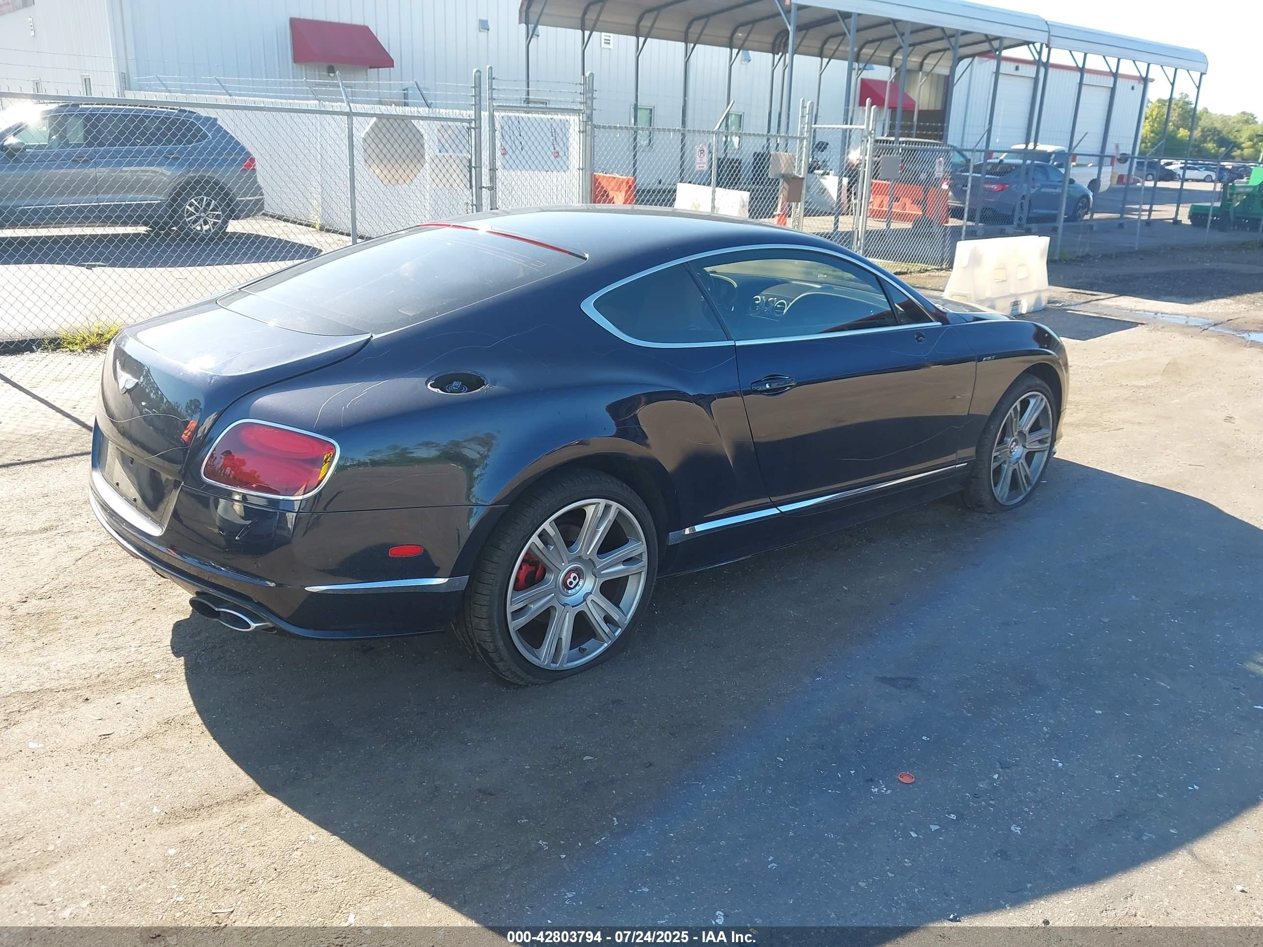 2015 Bentley Continental Gt V8 S Black vin: SCBFH7ZA0FC049703