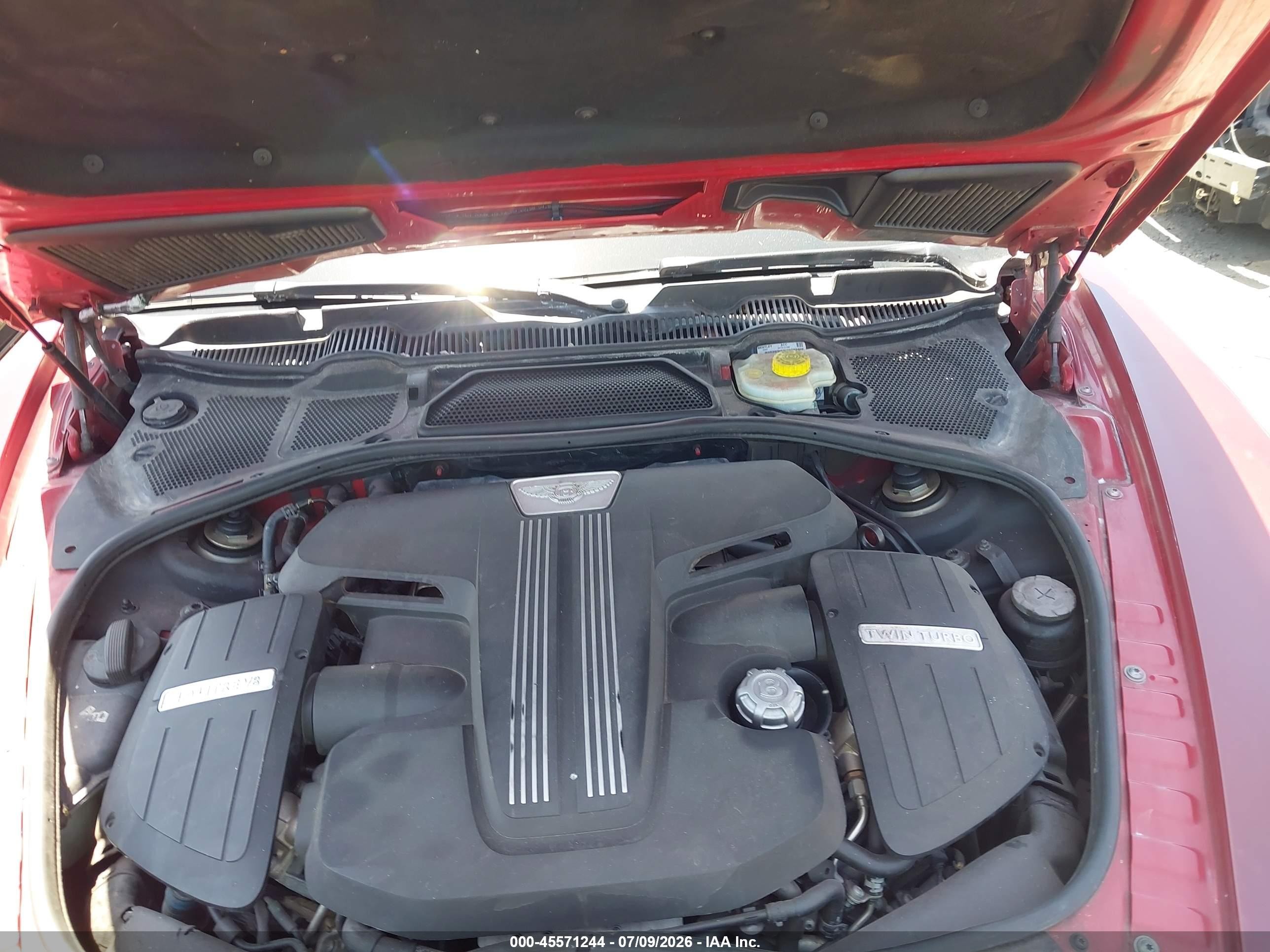 2013 Bentley Continental Gt V8 Red vin: SCBFT7ZA2DC083685
