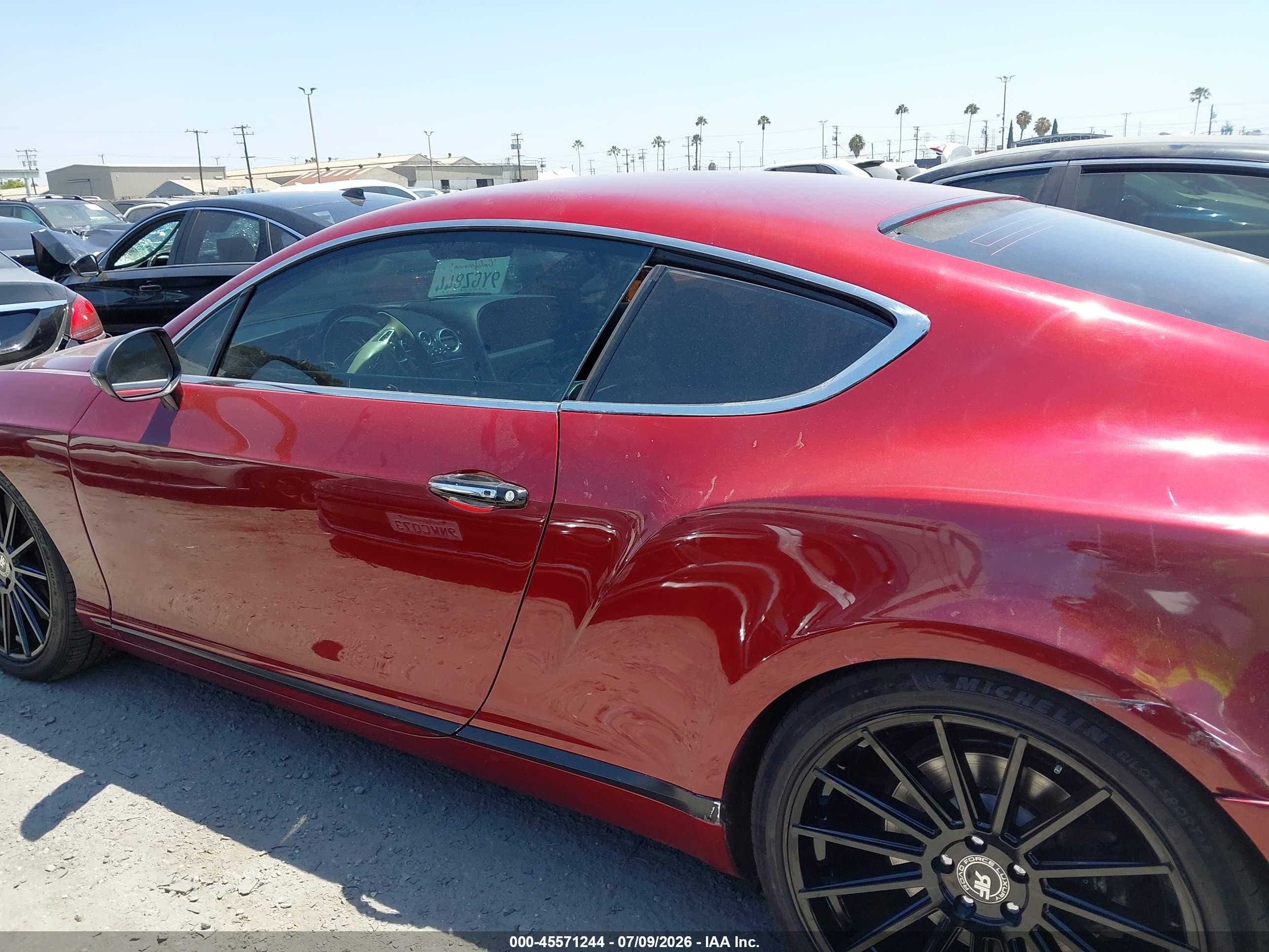 2013 Bentley Continental Gt V8 Red vin: SCBFT7ZA2DC083685