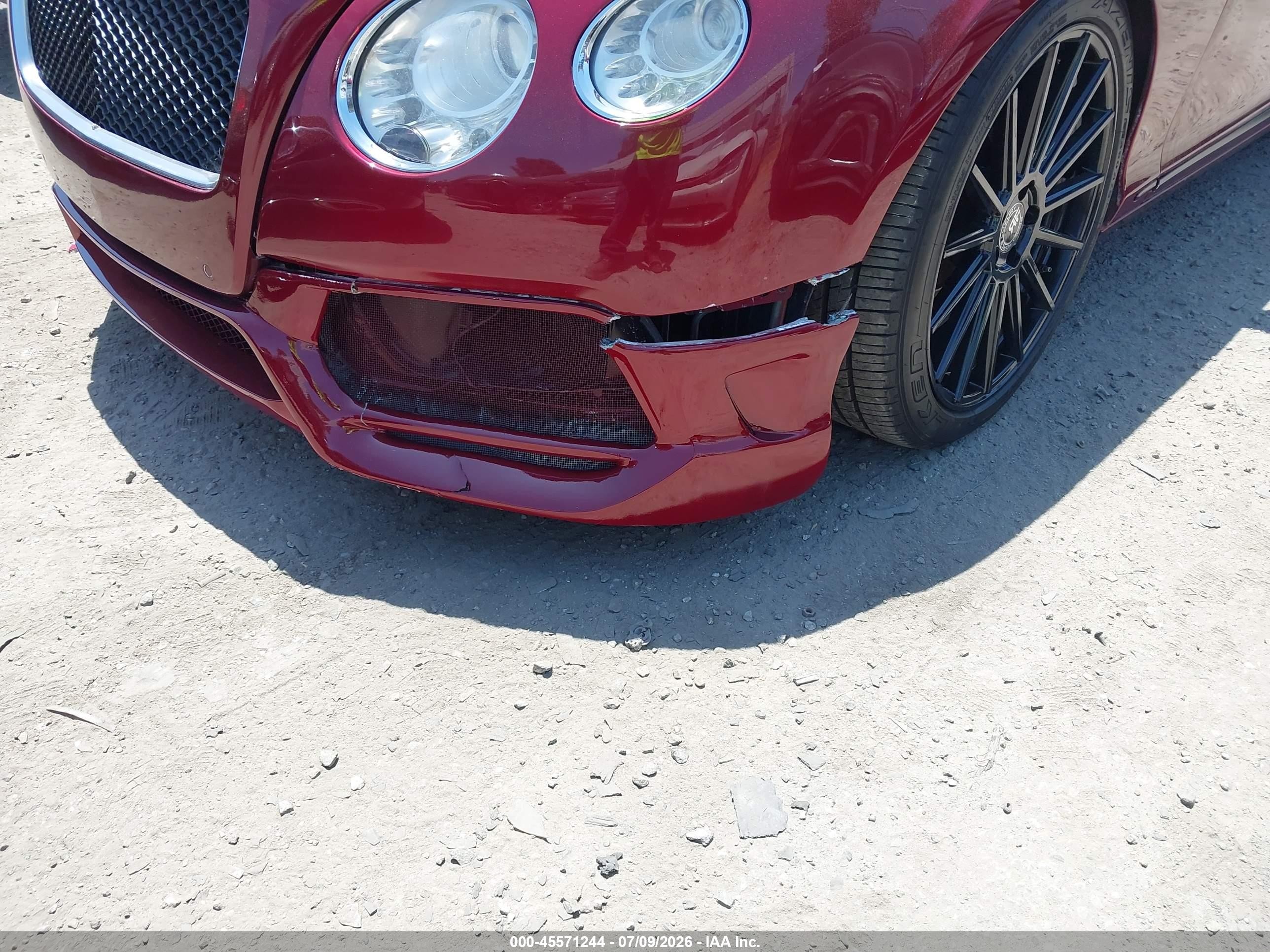 2013 Bentley Continental Gt V8 Red vin: SCBFT7ZA2DC083685