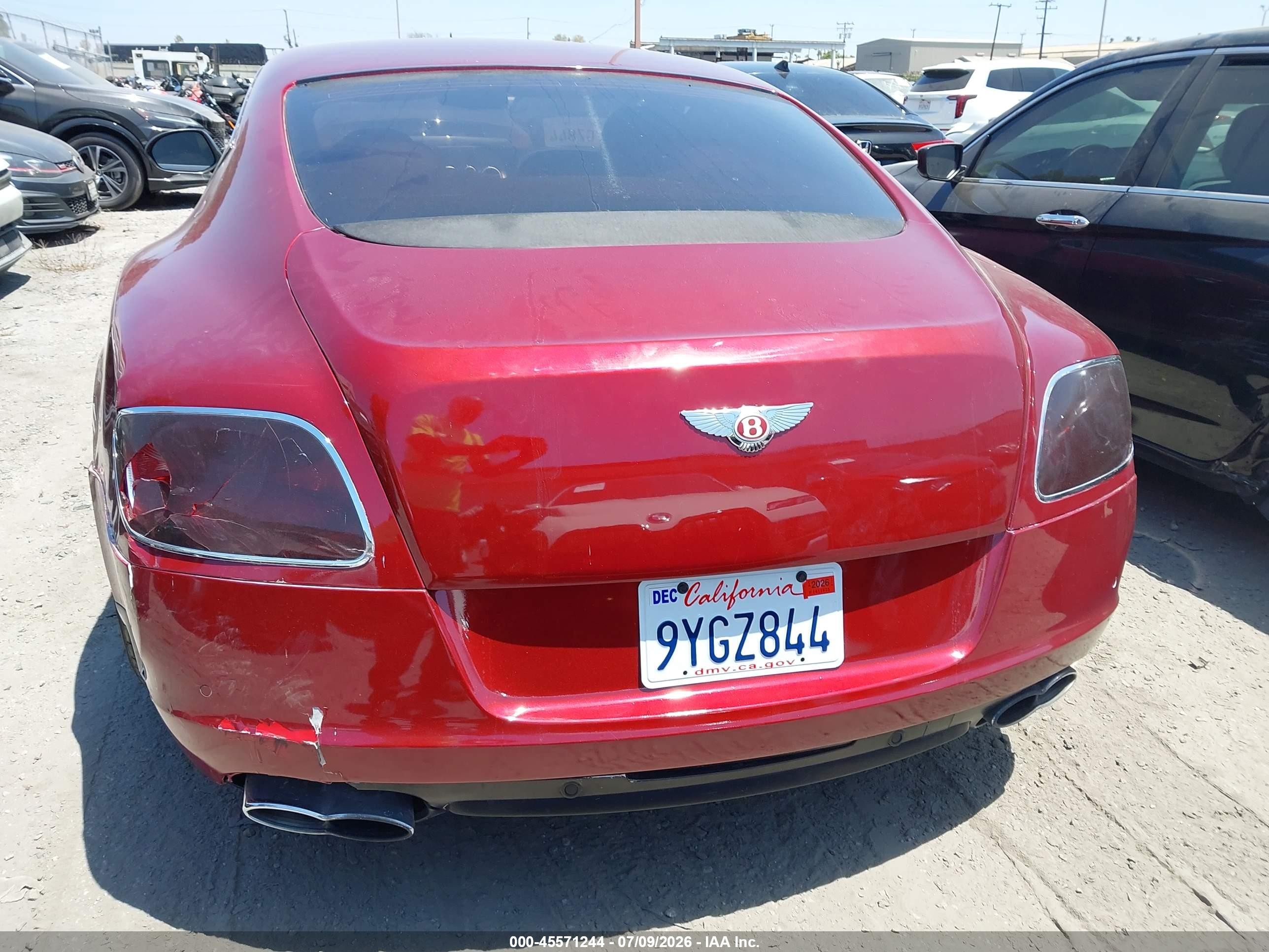 2013 Bentley Continental Gt V8 Red vin: SCBFT7ZA2DC083685