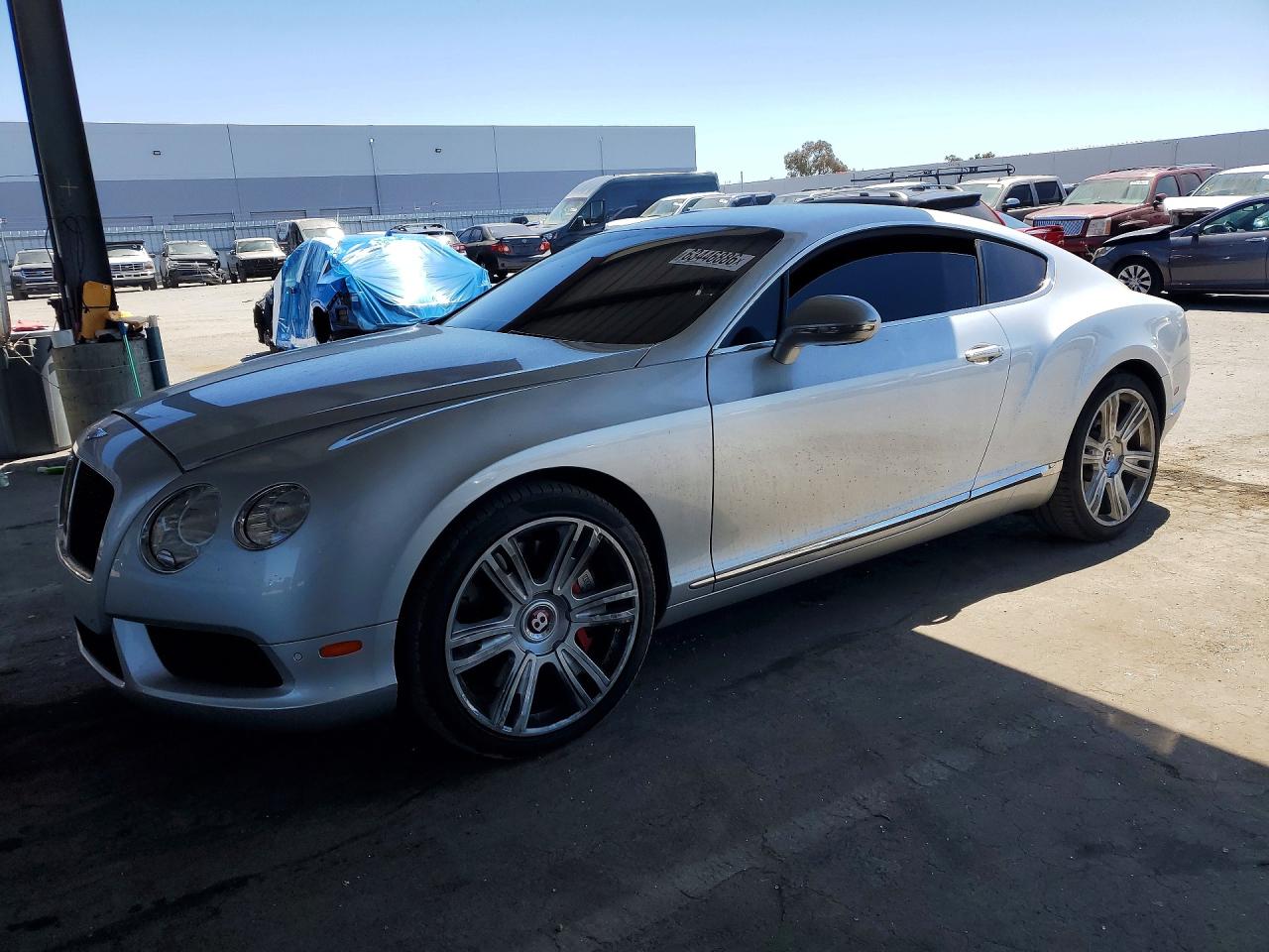 2013 Bentley Continental Gt V8 Silver vin: SCBFT7ZA9DC085367