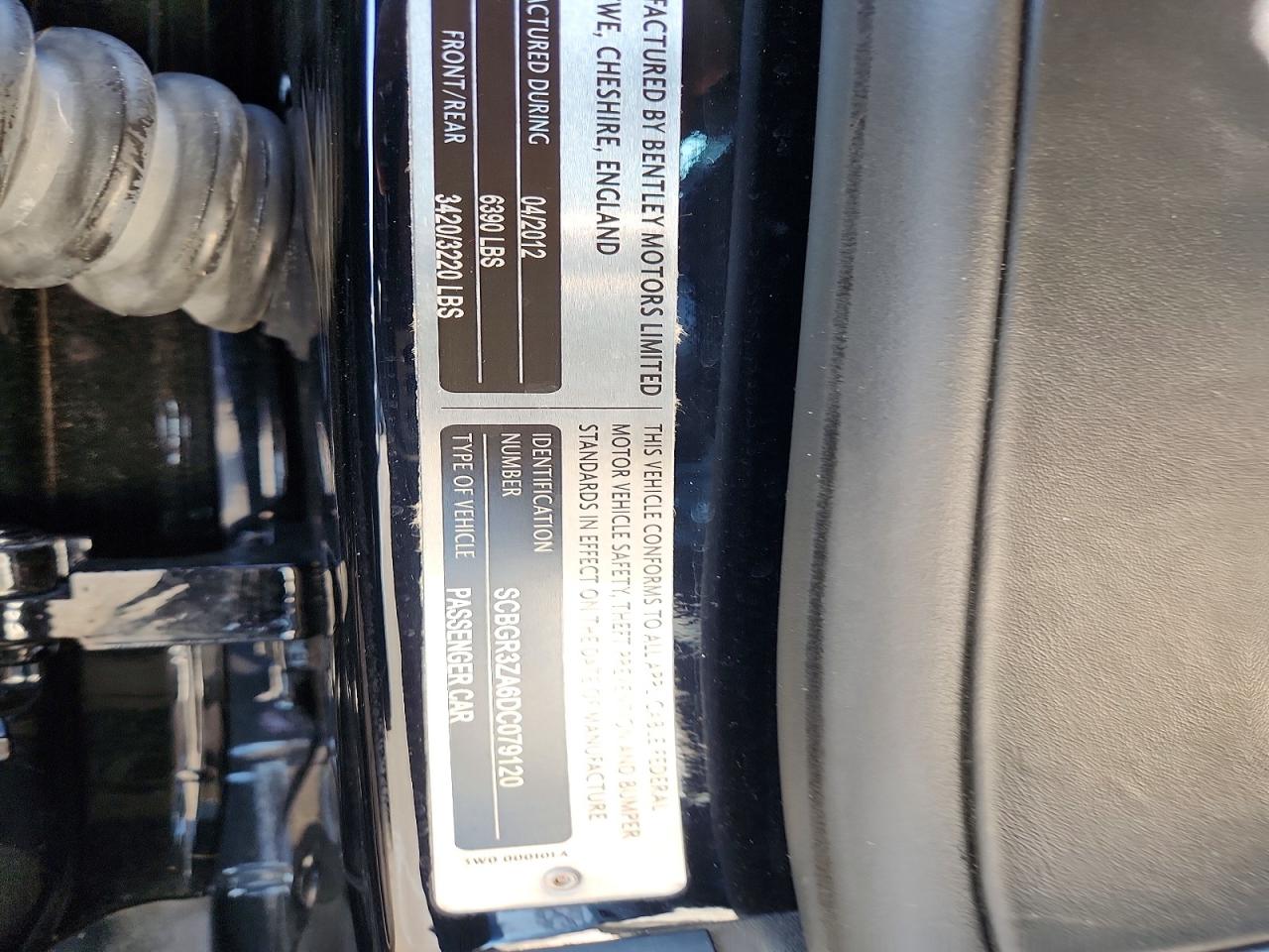 2013 Bentley Continental Gtc Black vin: SCBGR3ZA6DC079120