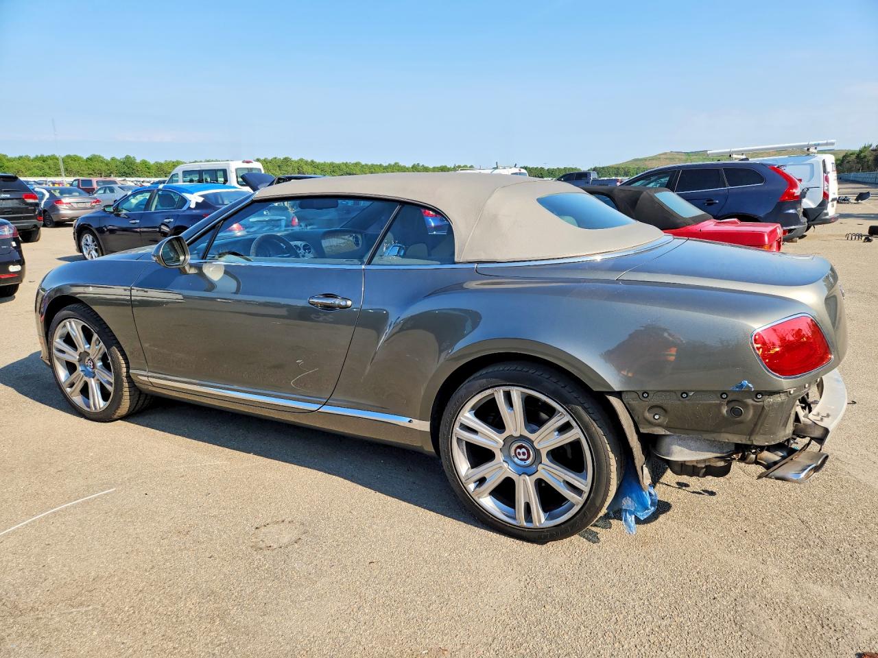 2013 Bentley Continental Gtc V8 Gray vin: SCBGT3ZA8DC083624