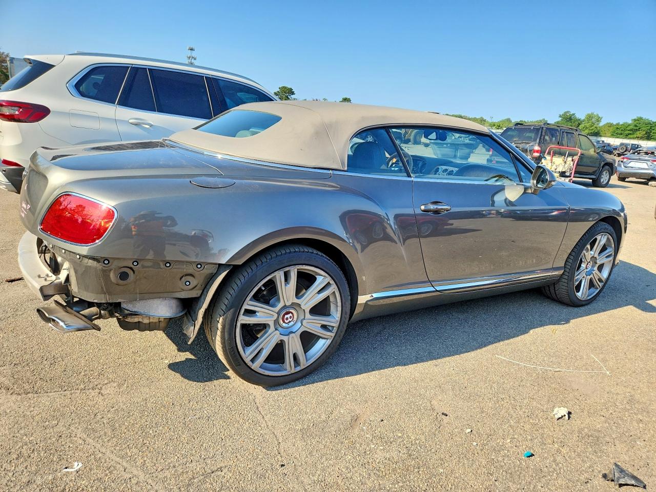 2013 Bentley Continental Gtc V8 Gray vin: SCBGT3ZA8DC083624