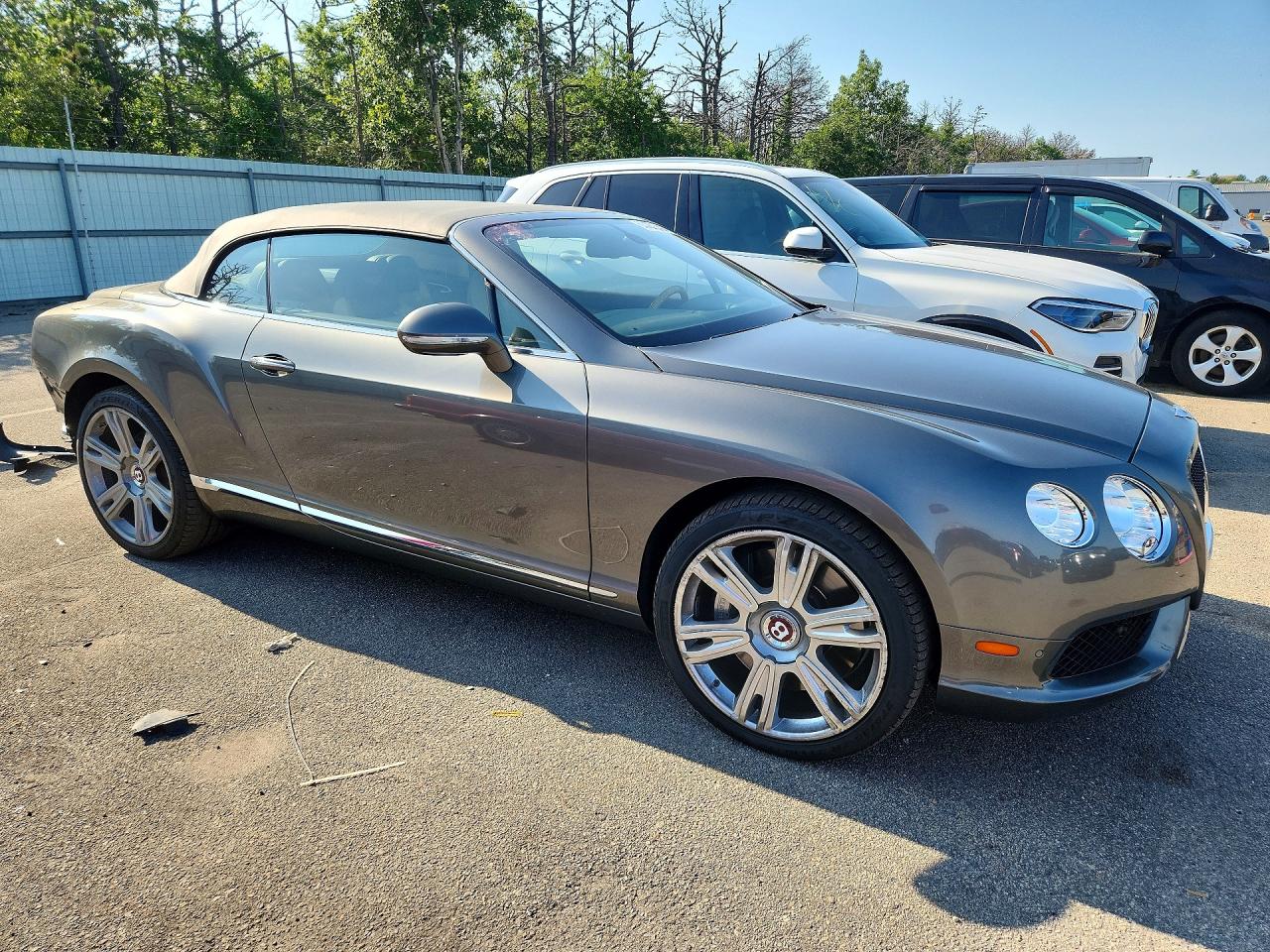 2013 Bentley Continental Gtc V8 Gray vin: SCBGT3ZA8DC083624