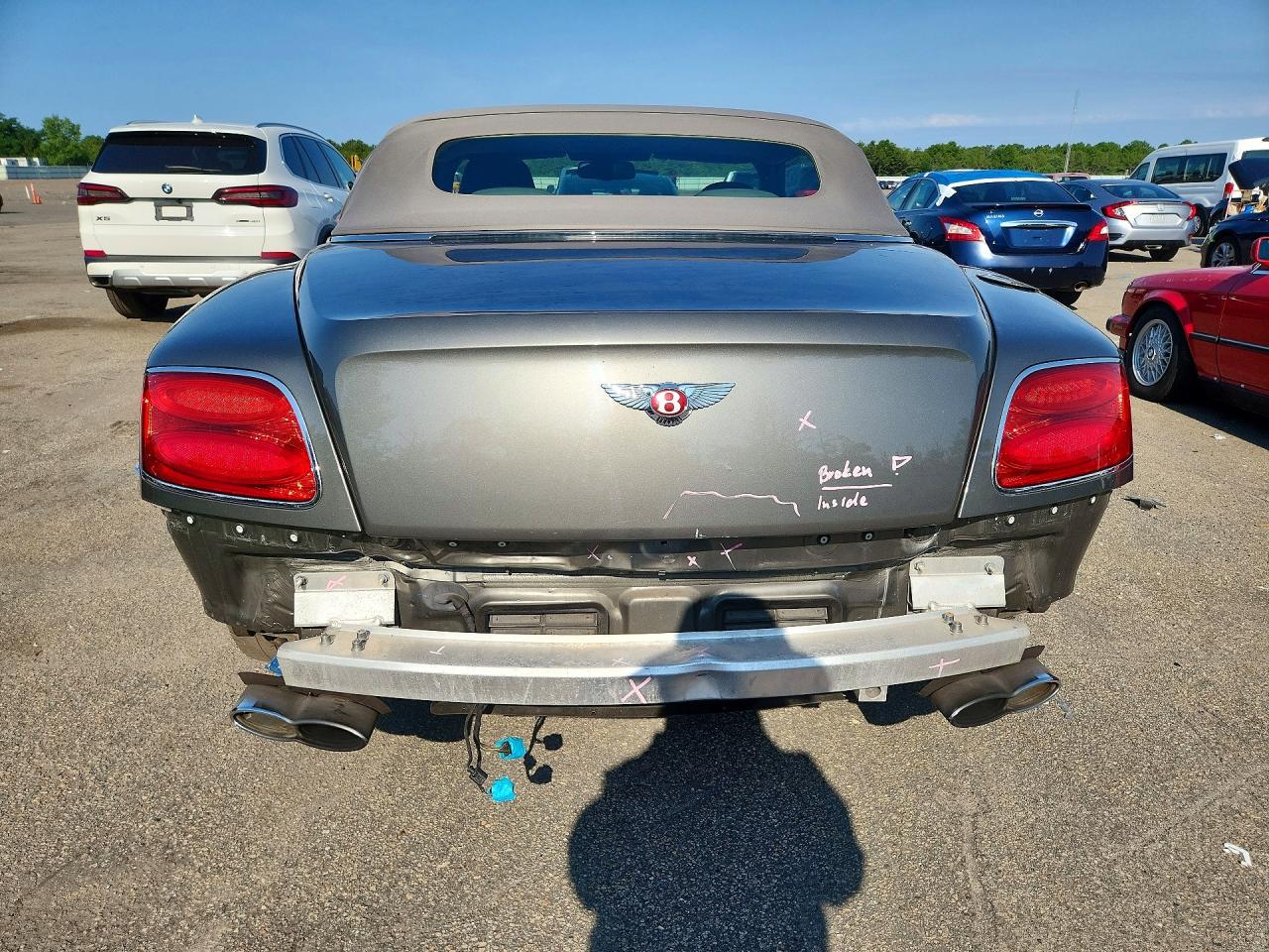 2013 Bentley Continental Gtc V8 Gray vin: SCBGT3ZA8DC083624