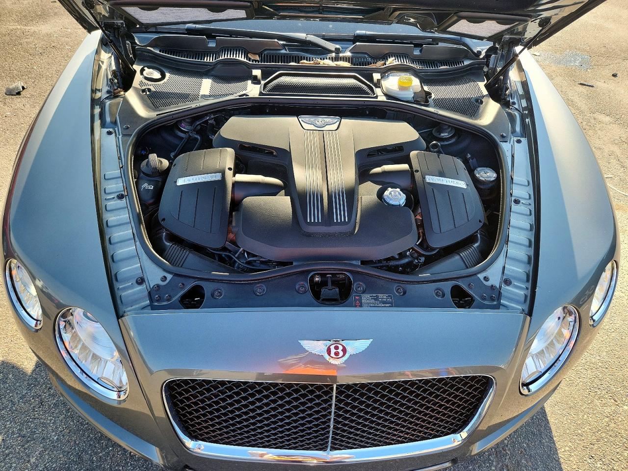 2013 Bentley Continental Gtc V8 Gray vin: SCBGT3ZA8DC083624