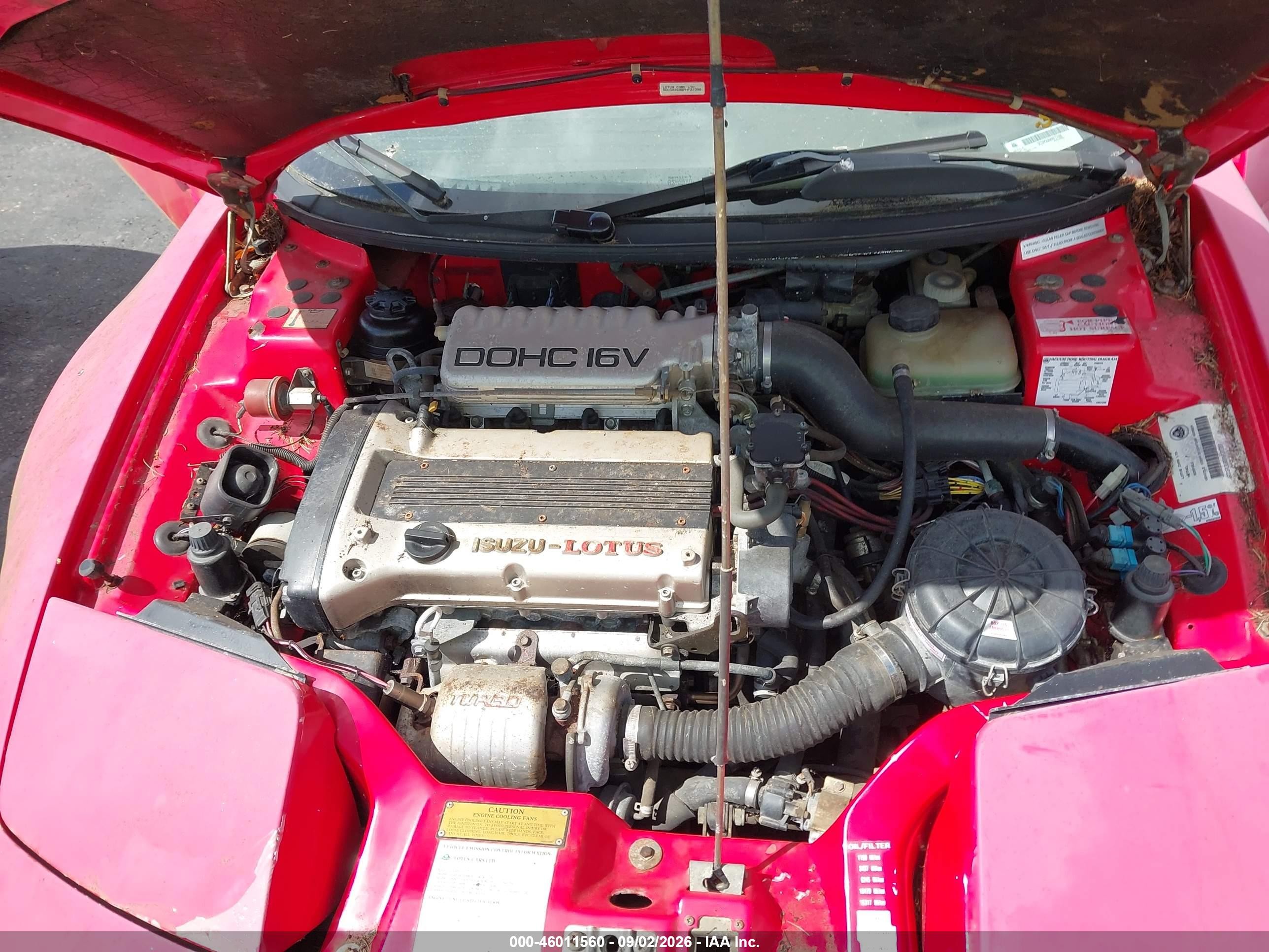 1991 Lotus Elan Se Red vin: SCCGA36B0MHF37398