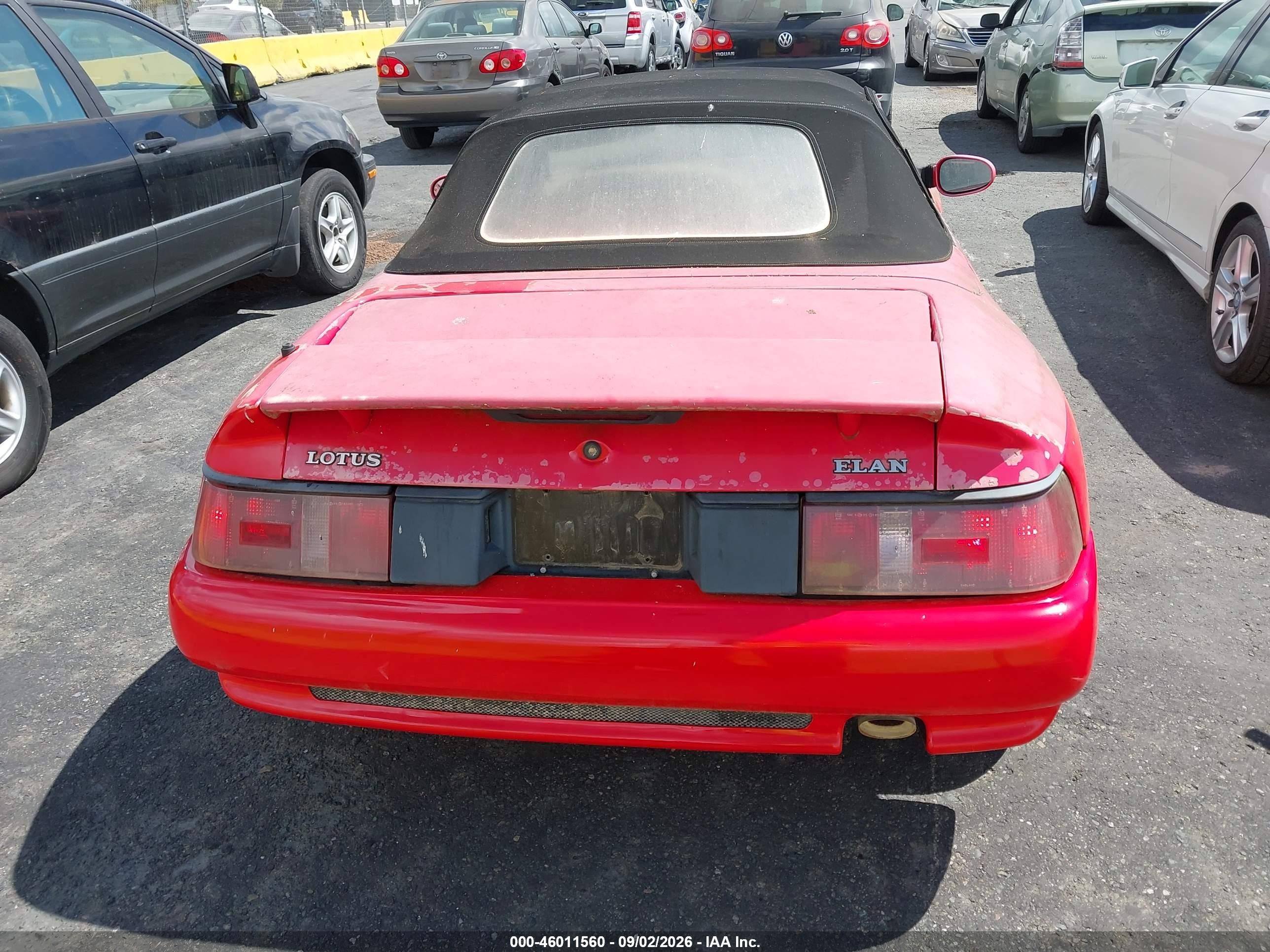 1991 Lotus Elan Se Red vin: SCCGA36B0MHF37398