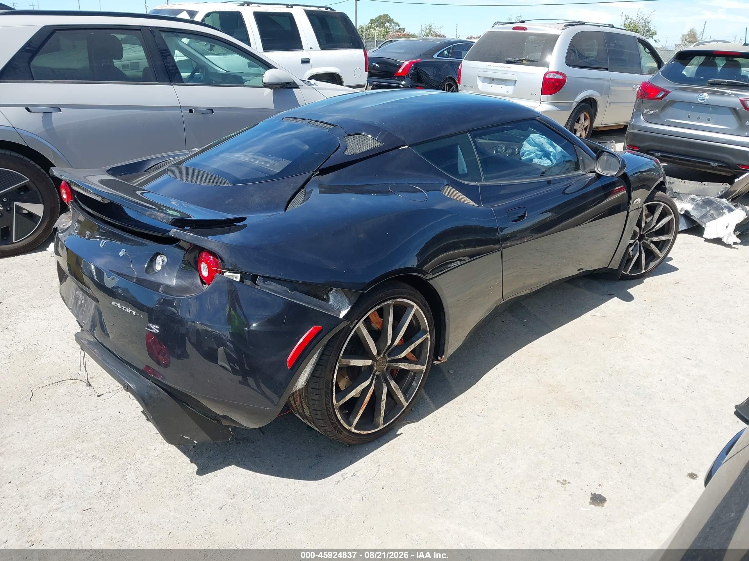 2014 Lotus Evora S 2+2 Black vin: SCCLMDSU8EHA10293