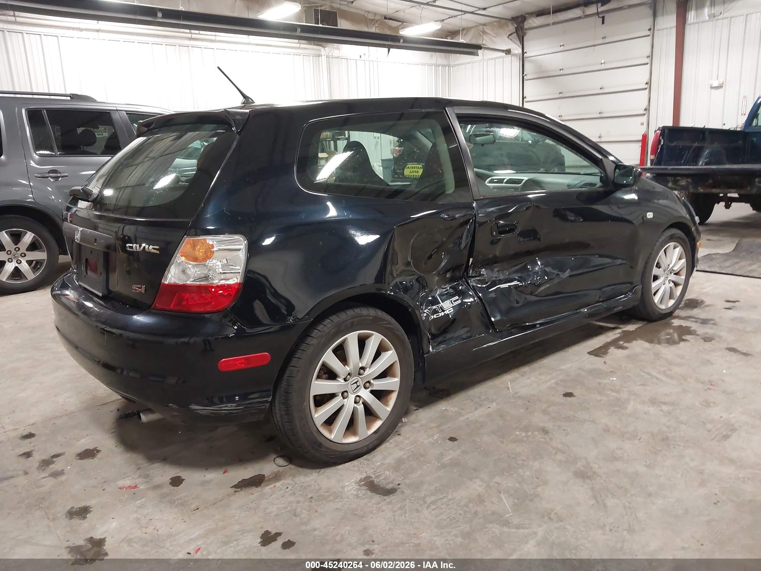 2004 Honda Civic Si Черный vin: SHHEP33504U504368