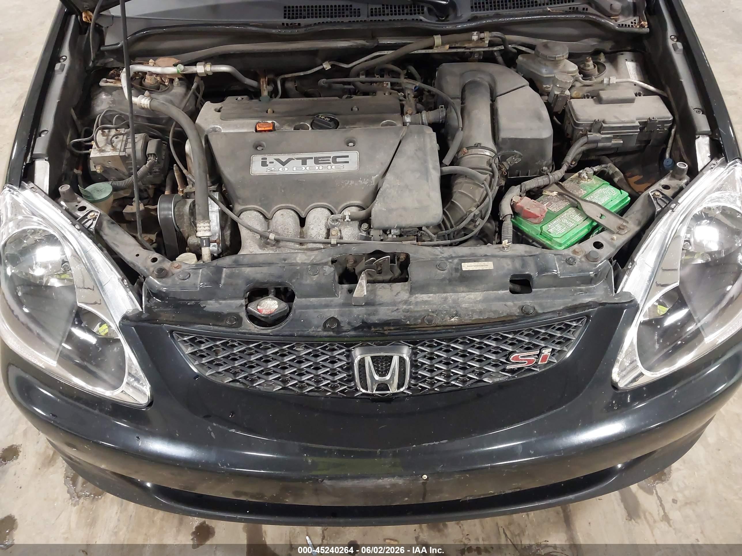 2004 Honda Civic Si Черный vin: SHHEP33504U504368