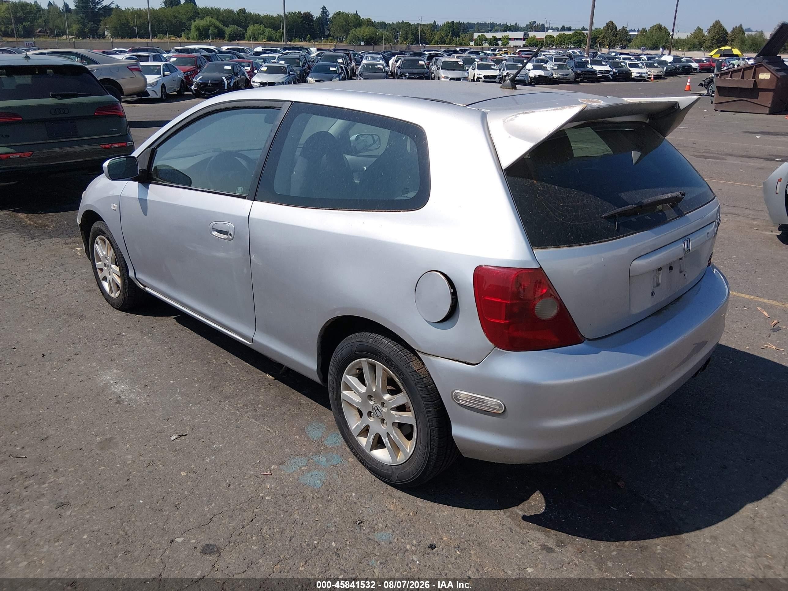 2002 Honda Civic Si Silver vin: SHHEP33532U304260