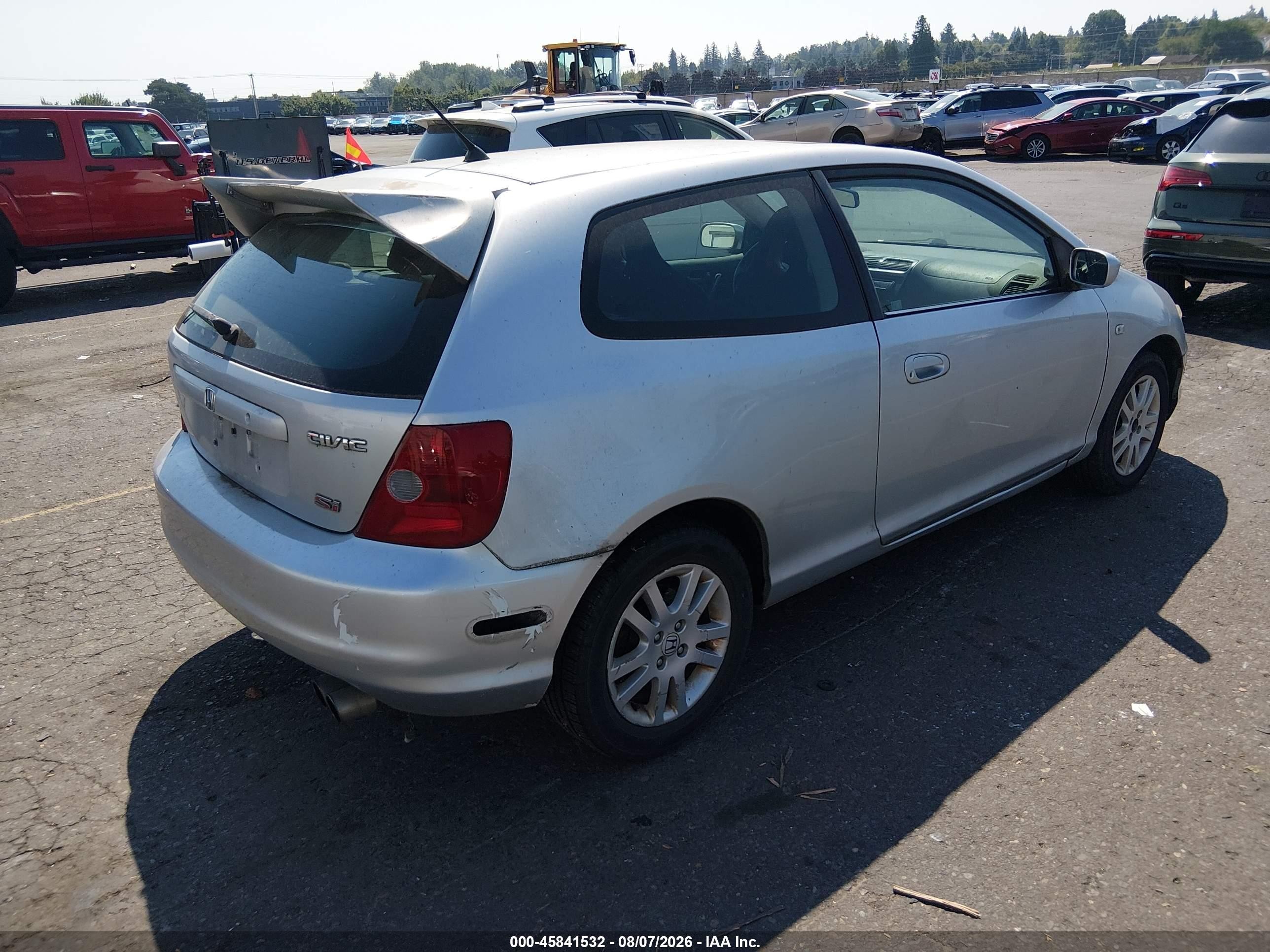 2002 Honda Civic Si Silver vin: SHHEP33532U304260