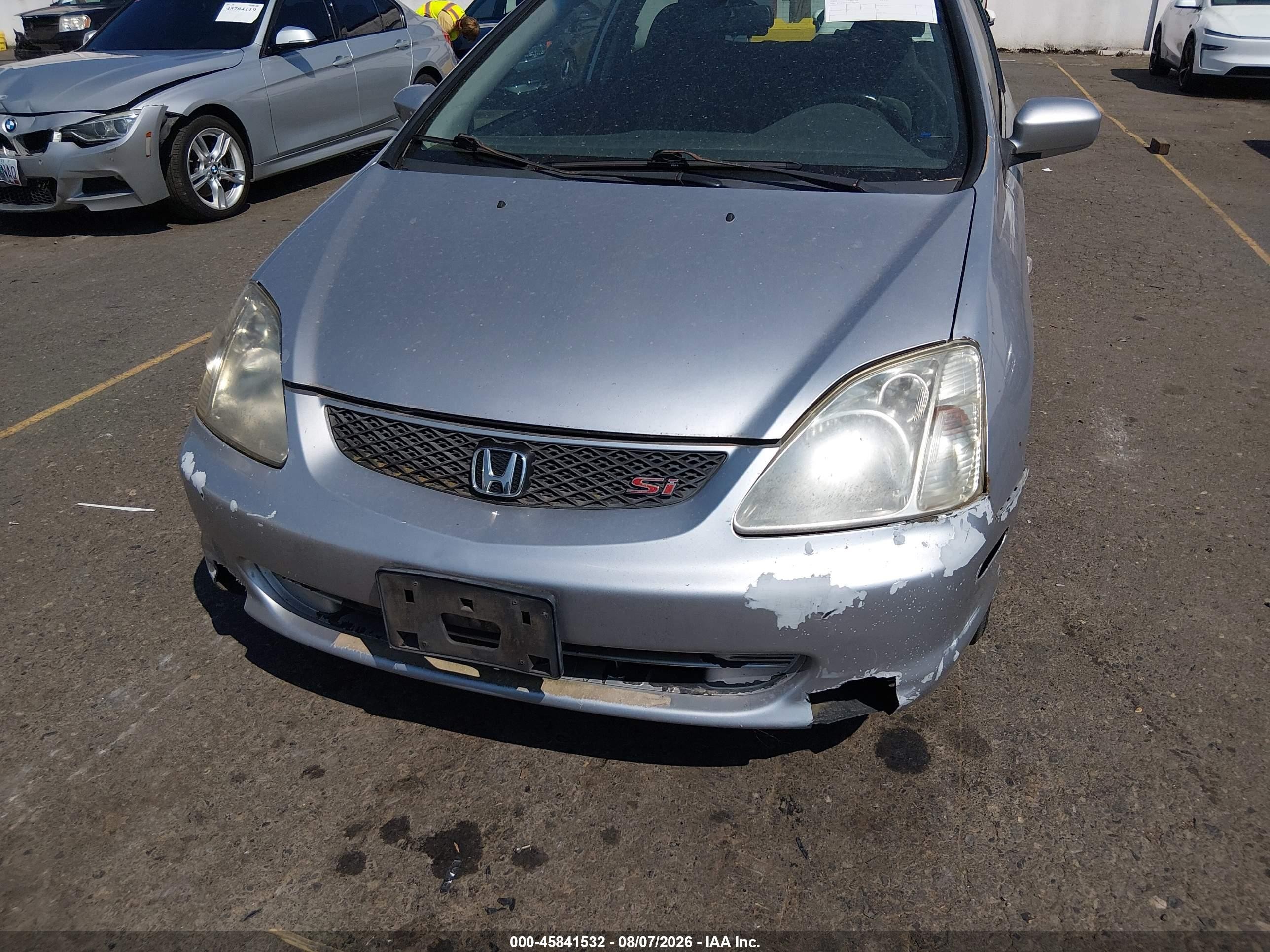 2002 Honda Civic Si Silver vin: SHHEP33532U304260