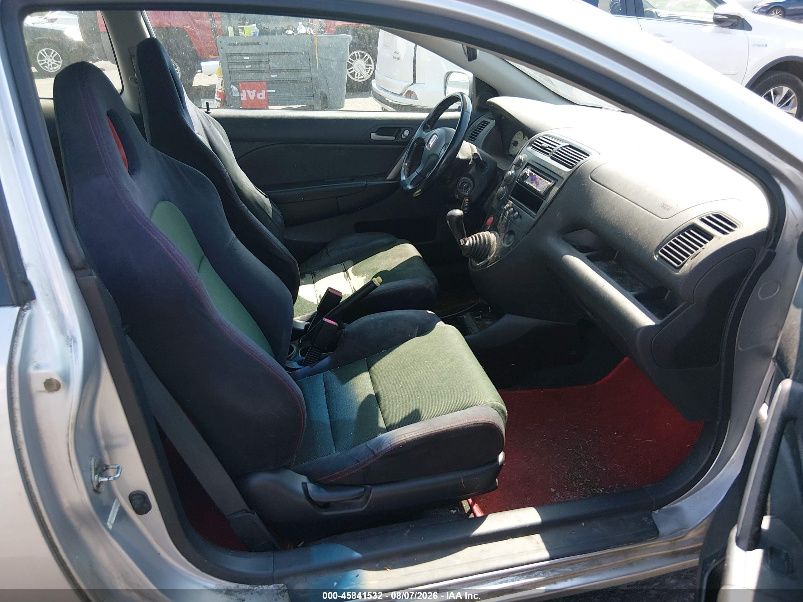 2002 Honda Civic Si Silver vin: SHHEP33532U304260