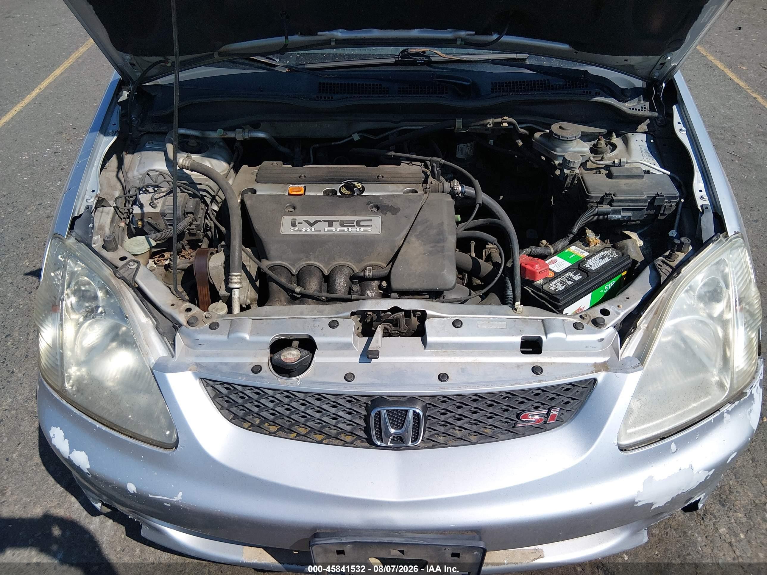 2002 Honda Civic Si Silver vin: SHHEP33532U304260