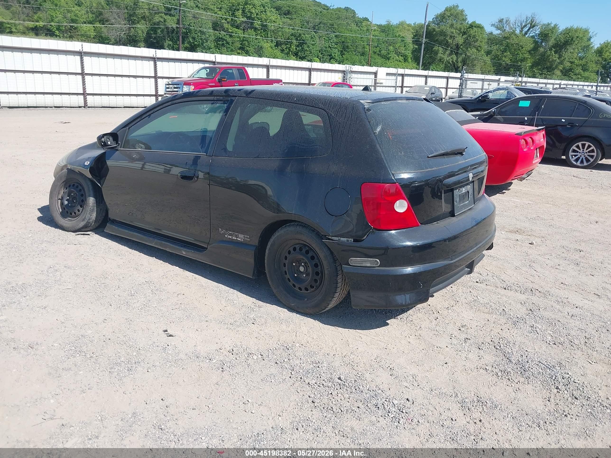 2003 Honda Civic Si Black vin: SHHEP33543U401663