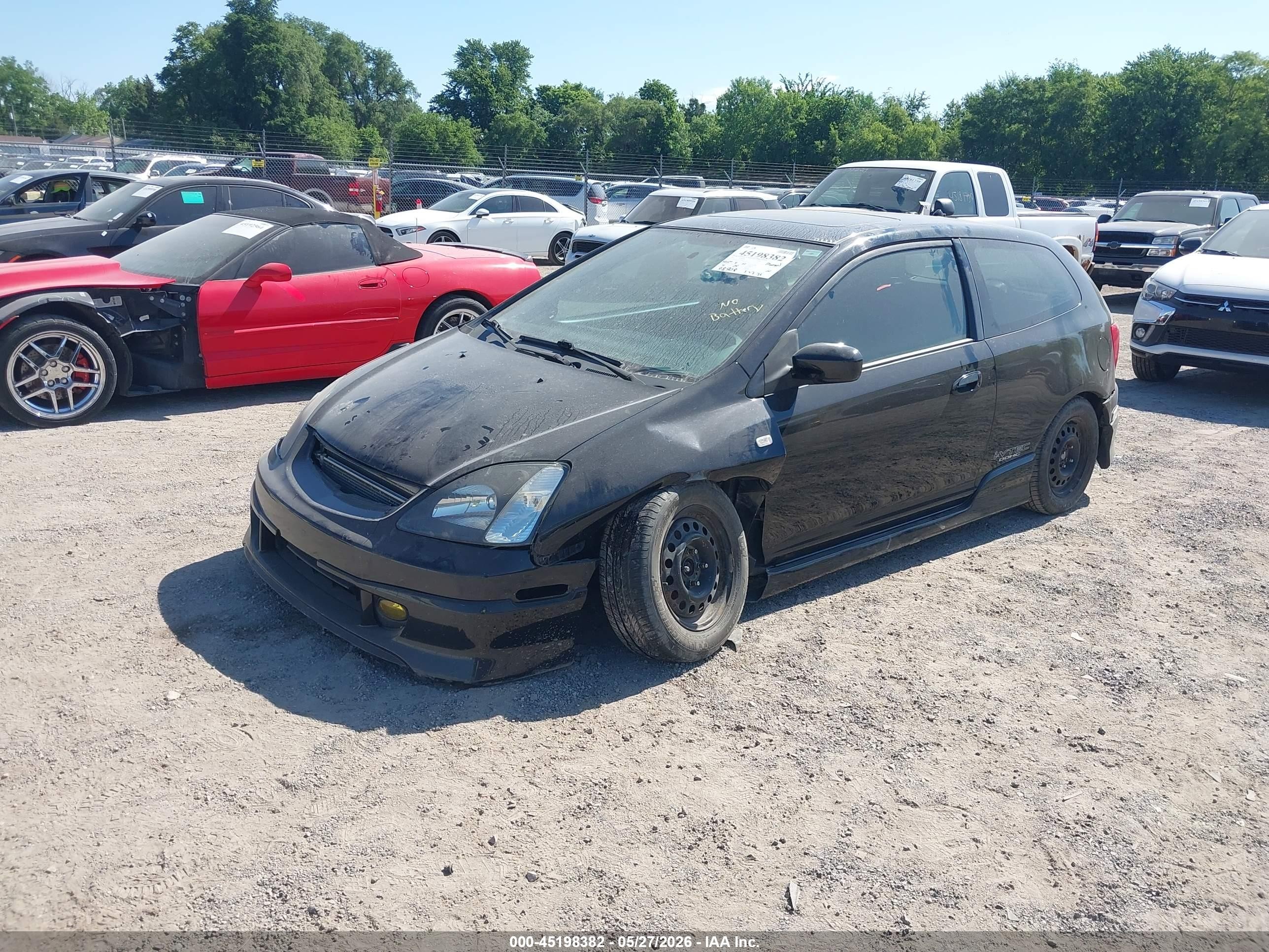 2003 Honda Civic Si Black vin: SHHEP33543U401663
