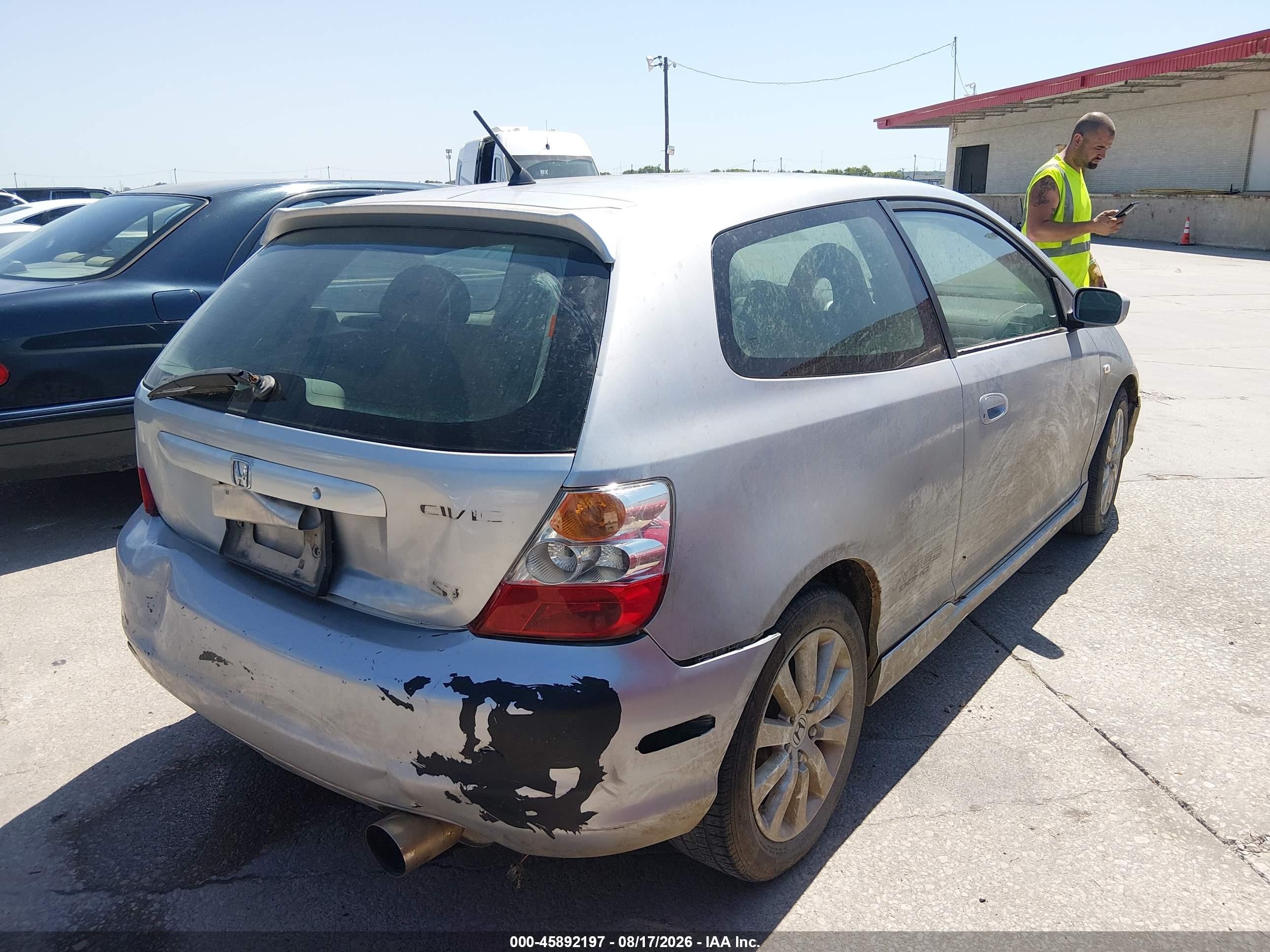 2004 Honda Civic Si Silver vin: SHHEP33544U505457