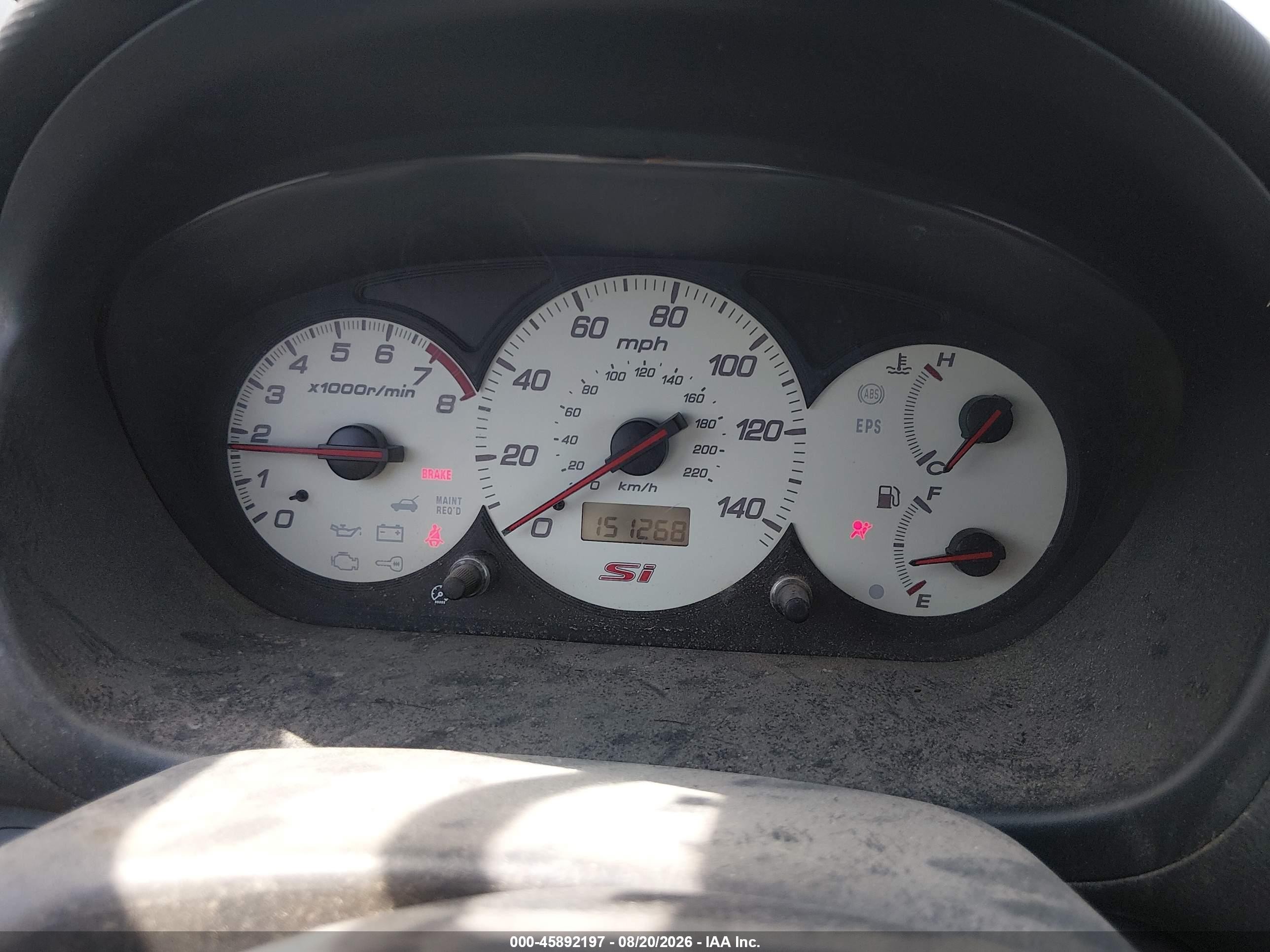 2004 Honda Civic Si Silver vin: SHHEP33544U505457