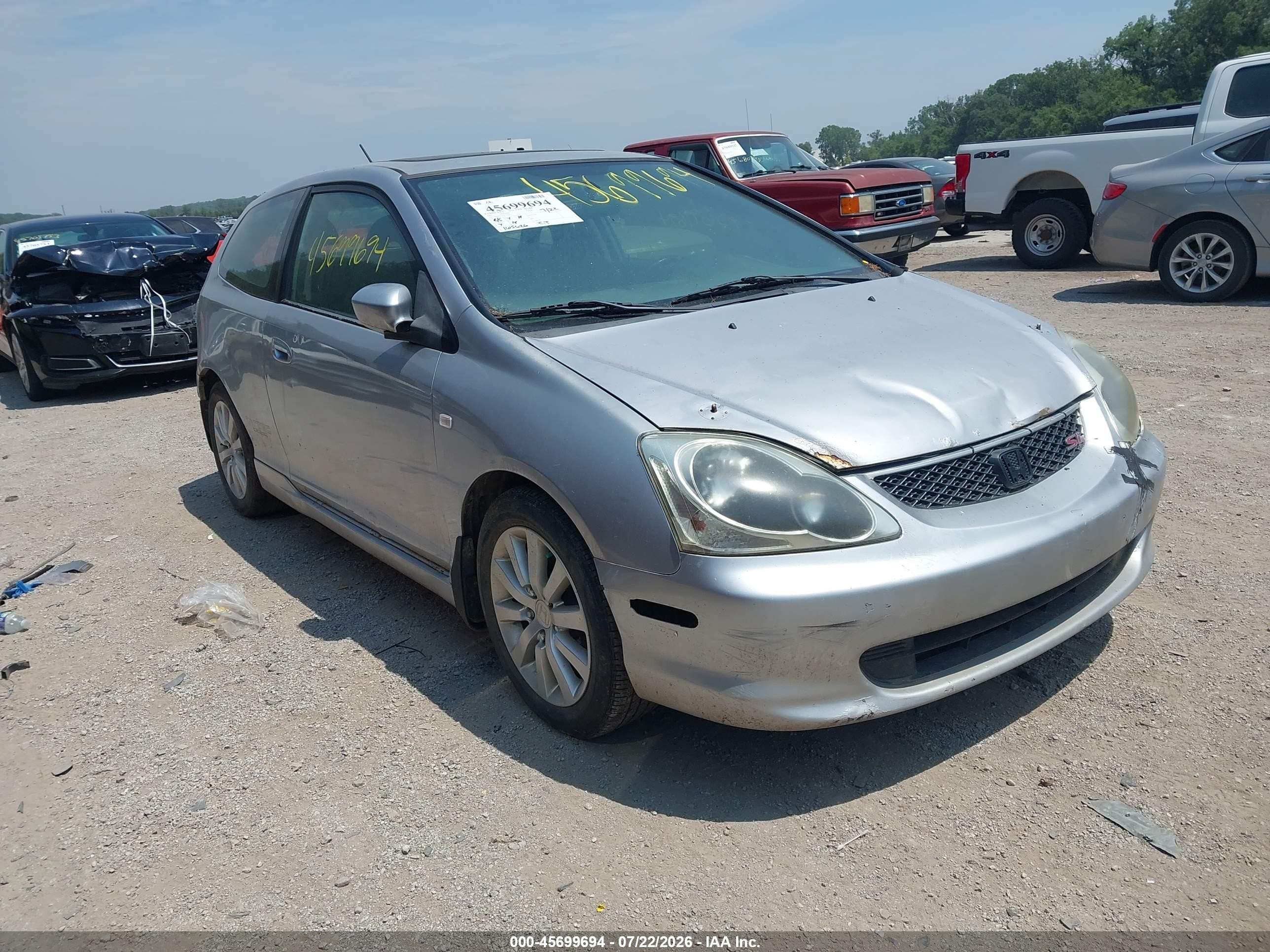 2005 Honda Civic Si Silver vin: SHHEP33545U501037