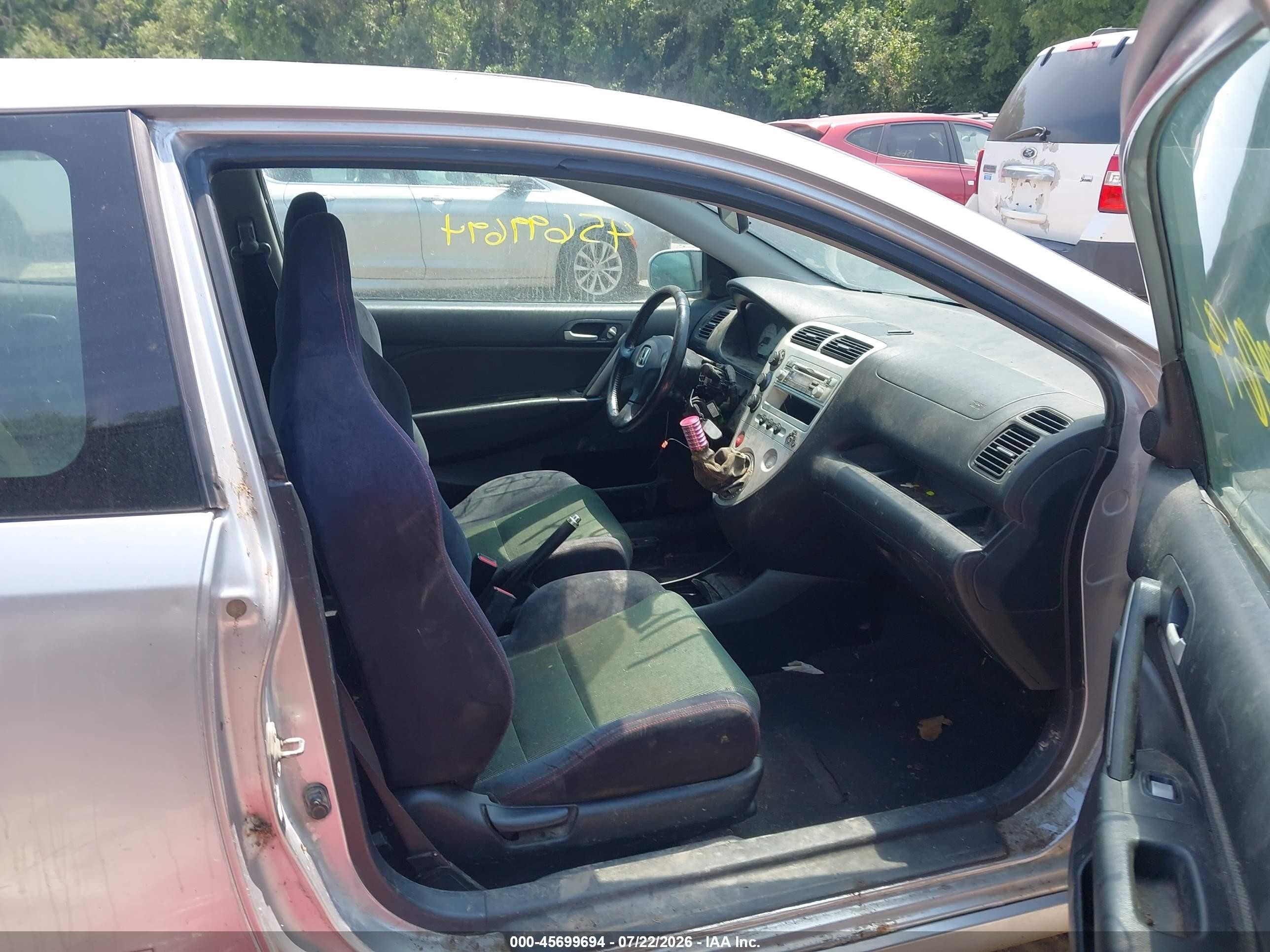 2005 Honda Civic Si Silver vin: SHHEP33545U501037