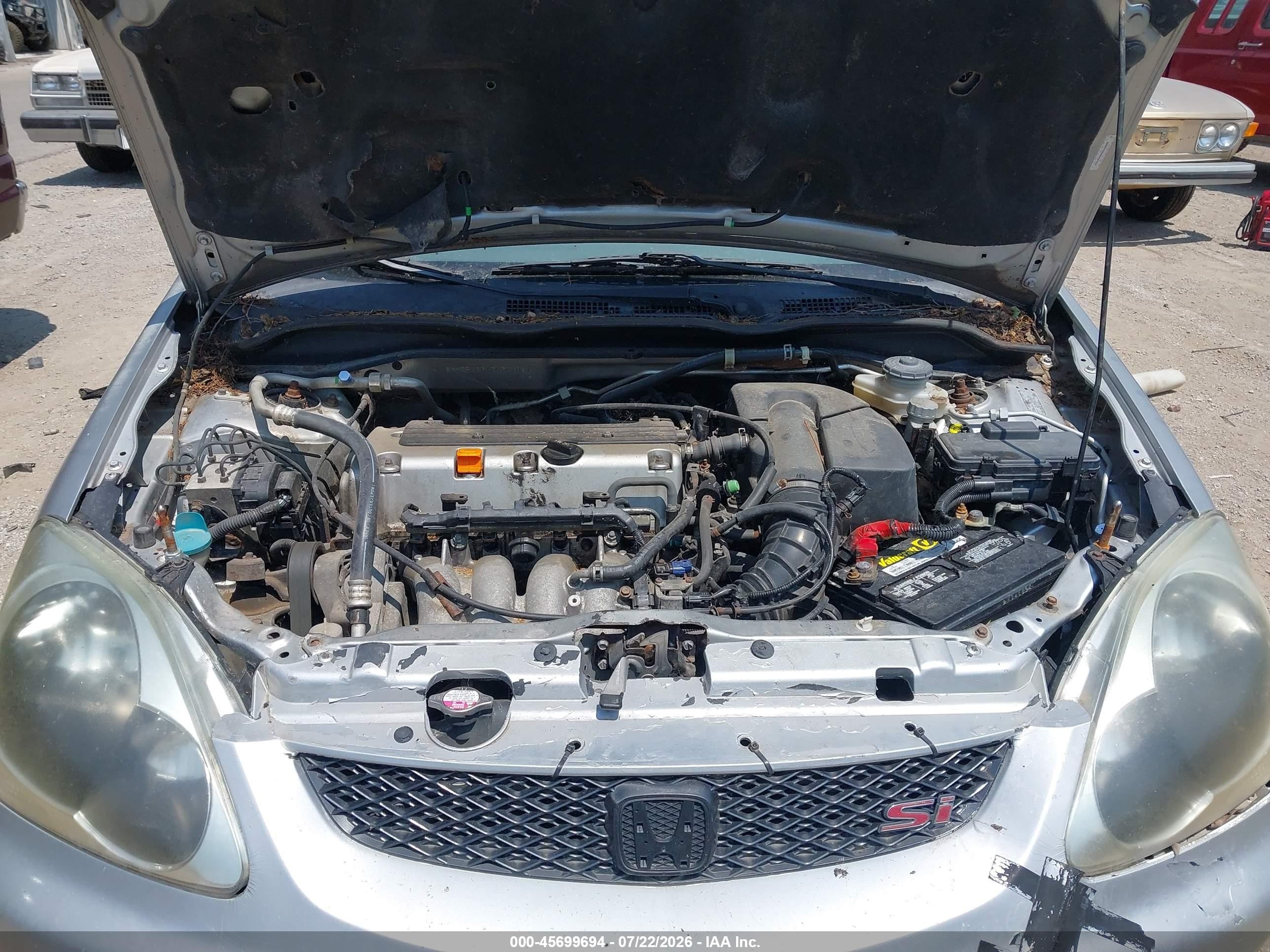 2005 Honda Civic Si Silver vin: SHHEP33545U501037