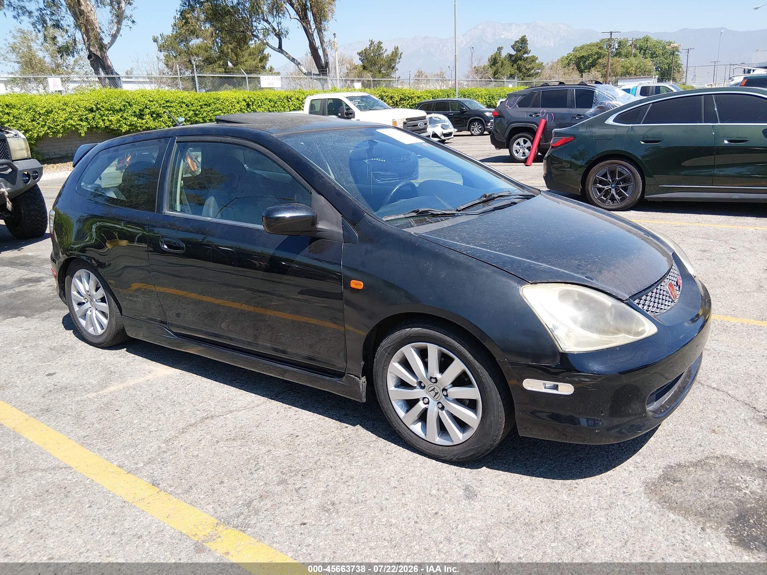 2004 Honda Civic Si Black vin: SHHEP33554U500154