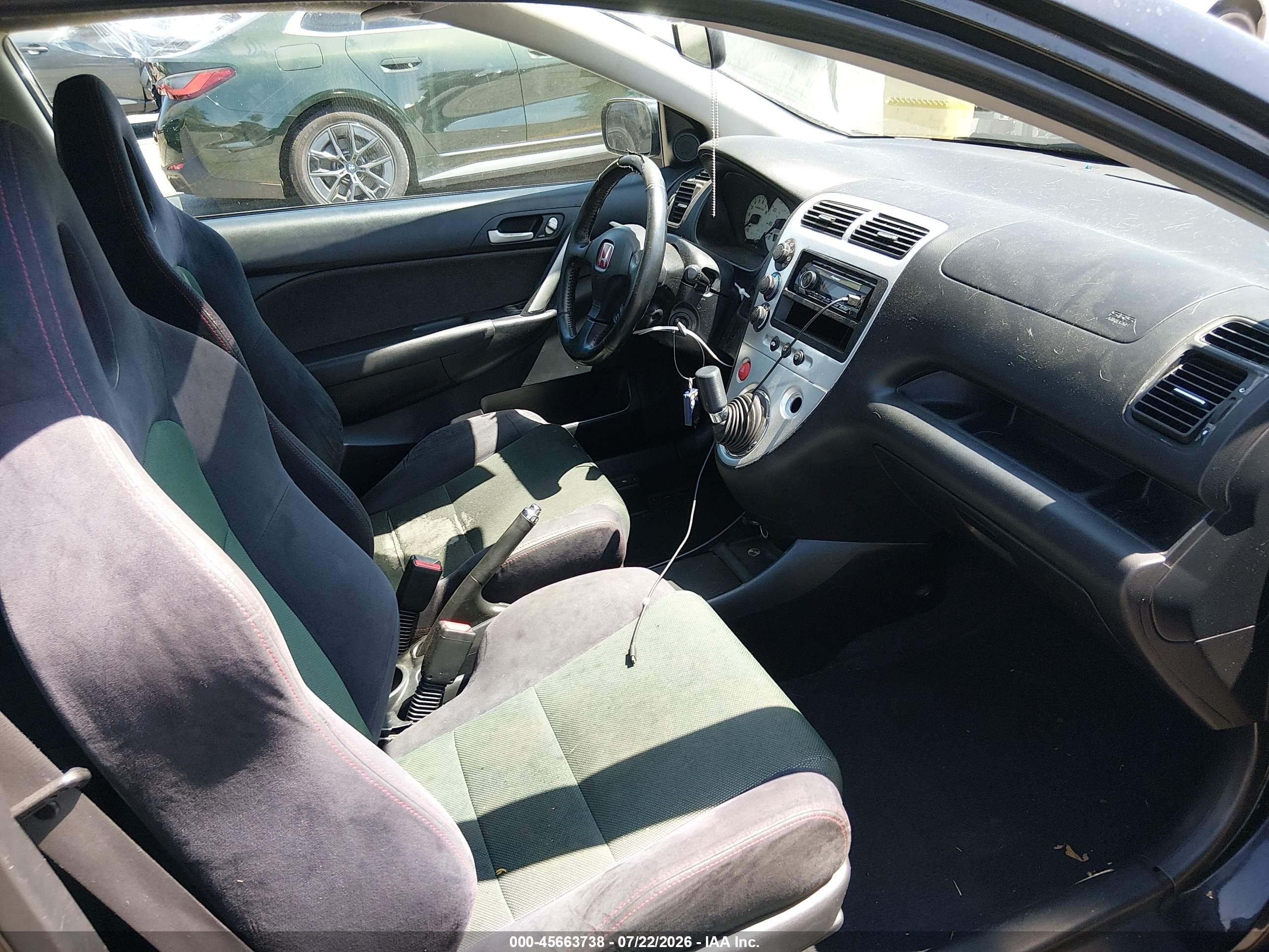 2004 Honda Civic Si Black vin: SHHEP33554U500154