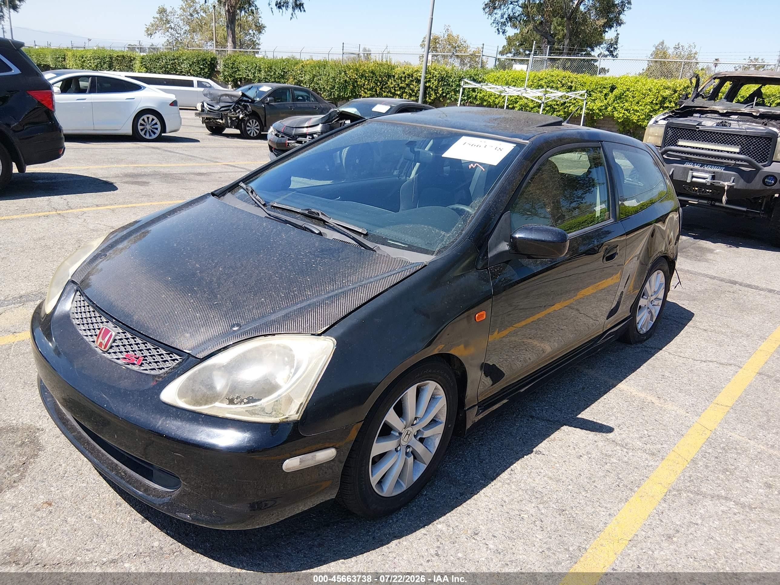 2004 Honda Civic Si Black vin: SHHEP33554U500154