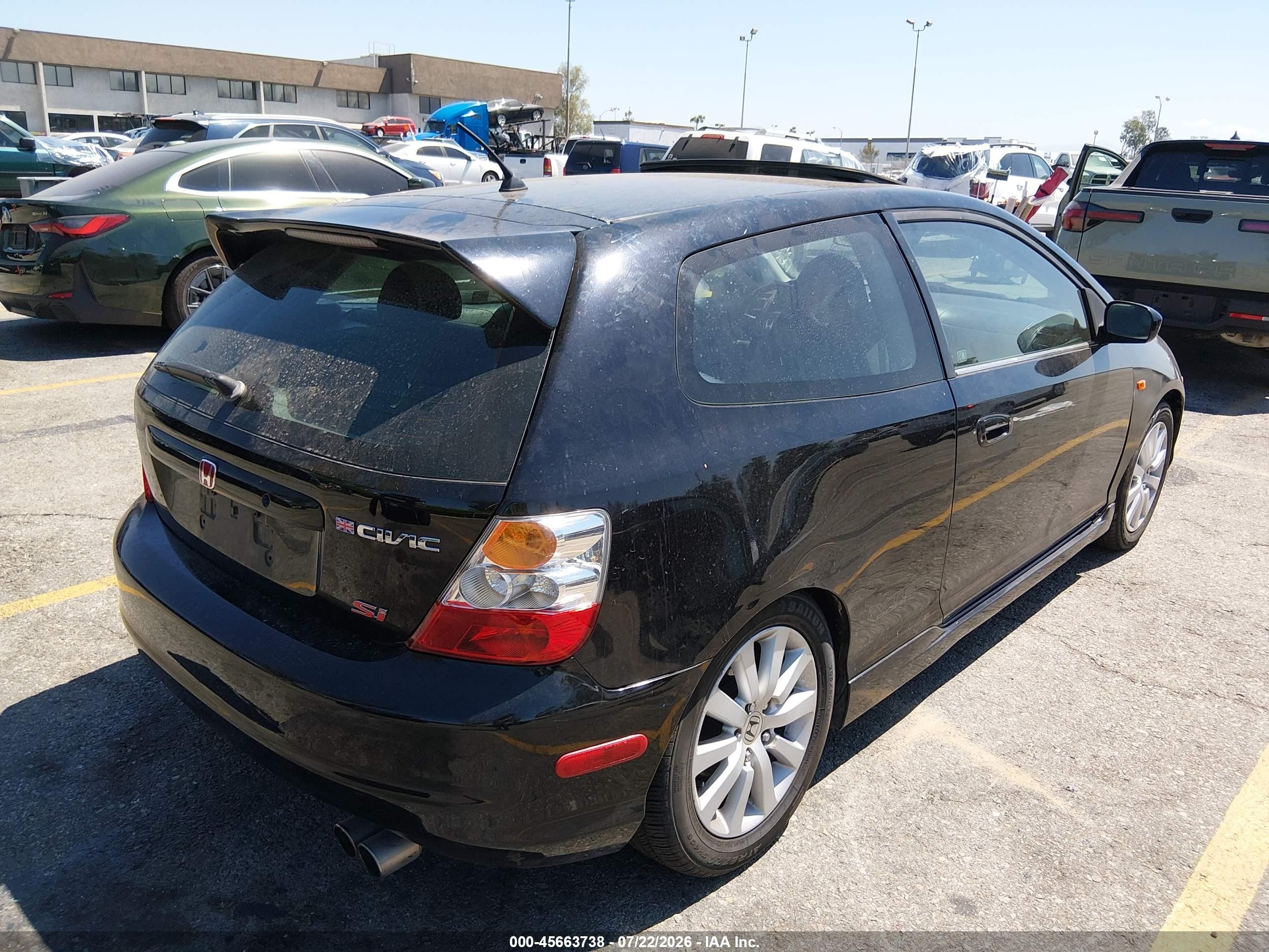 2004 Honda Civic Si Black vin: SHHEP33554U500154